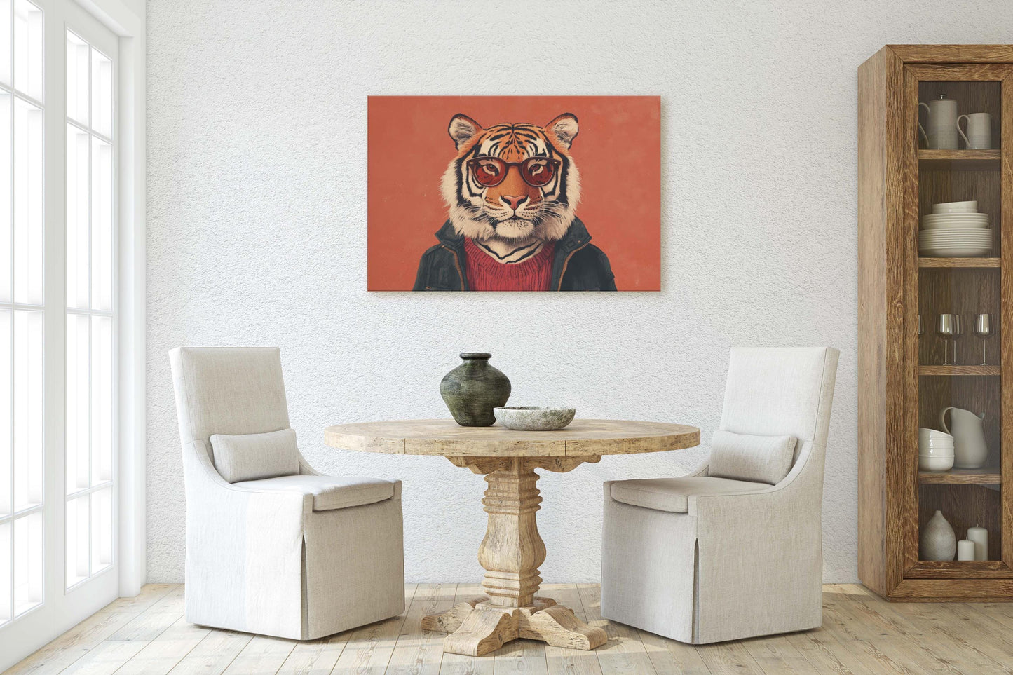 Hipster Tiger, Pop Art, Modern Decor, Street Art, Animal Art, Unique Art, Kids Room, Boys Room, Girls Room