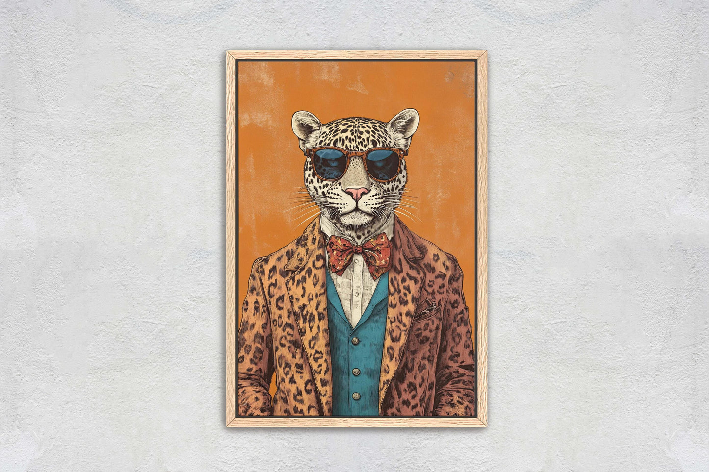 Hipster Leopard, Hipster Cheetah, Modern Art, Animal Print