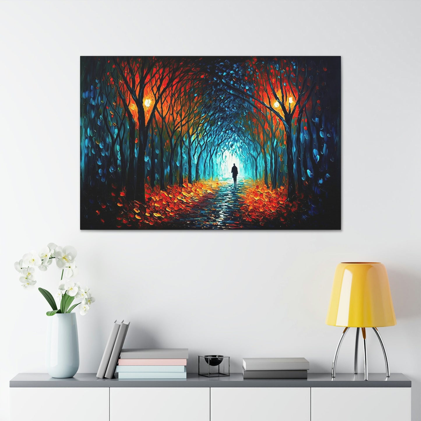 Fall Trees Peaceful Canvas Art Ready To Hang | Fantasy