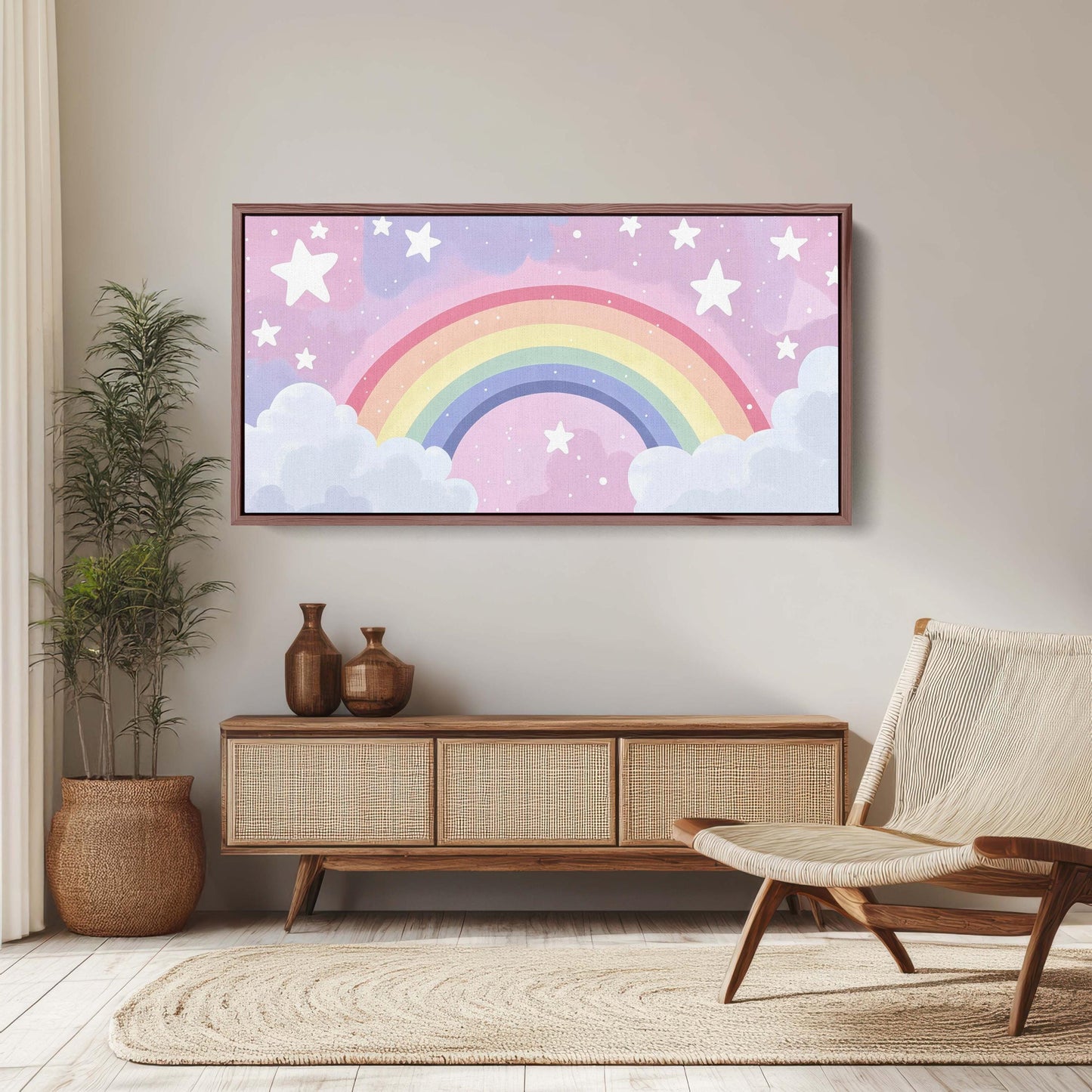Rainbow Clouds, Kids Room, Nursery Art, Girls Room