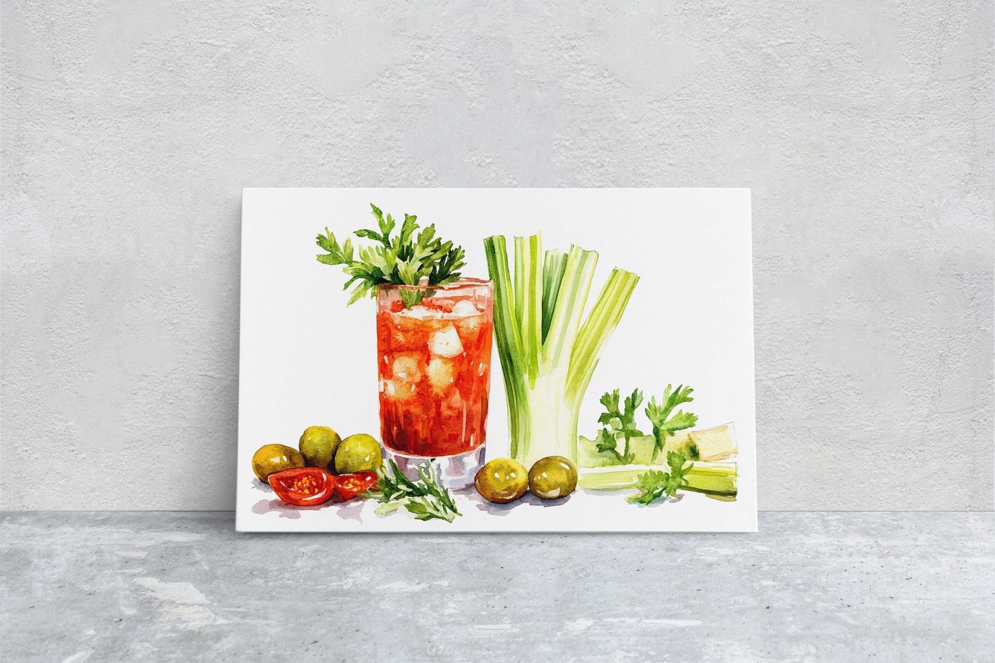 Bloody Mary Print, Food Decor, Drink Art, Dining Room