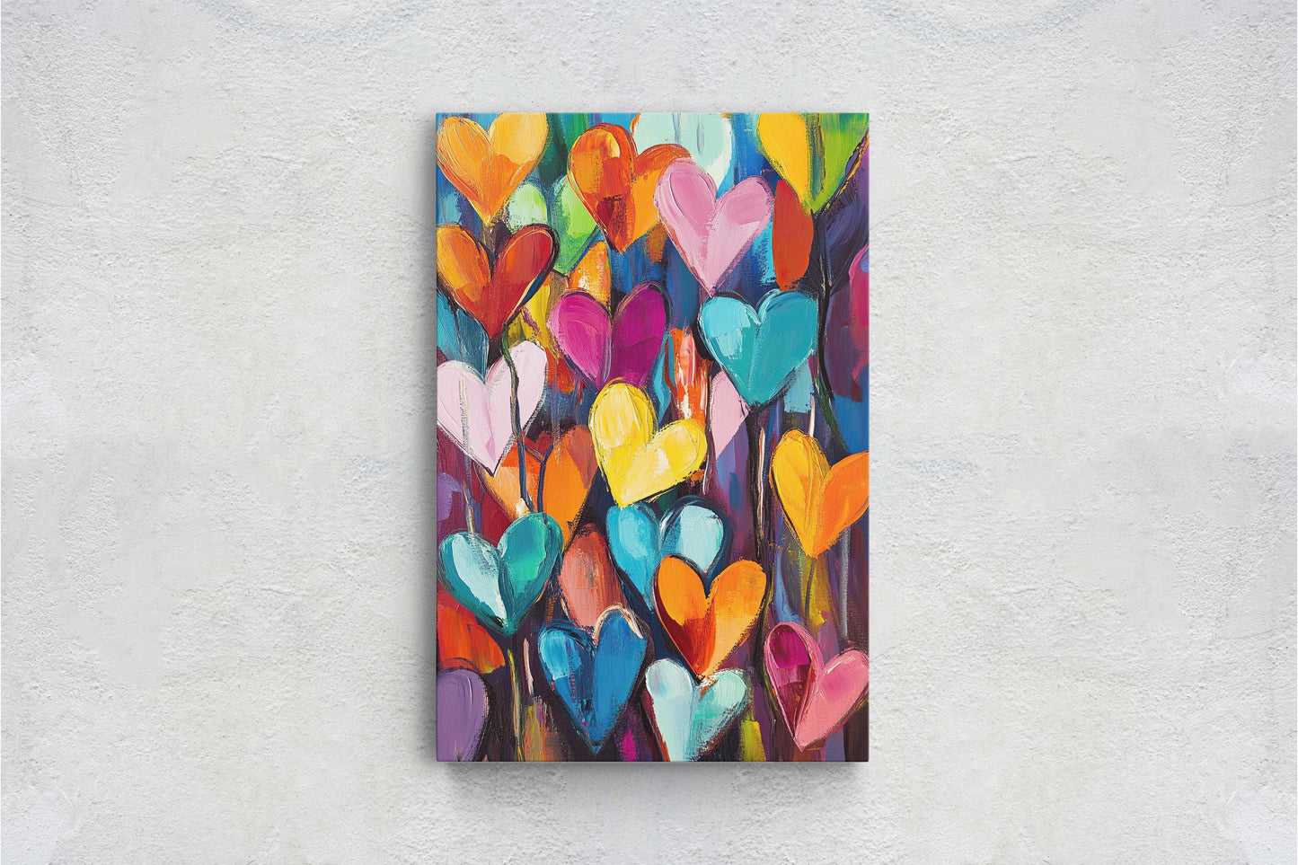 Hearts Unbound, Colorful Hearts, Pop Art, Graffiti Print