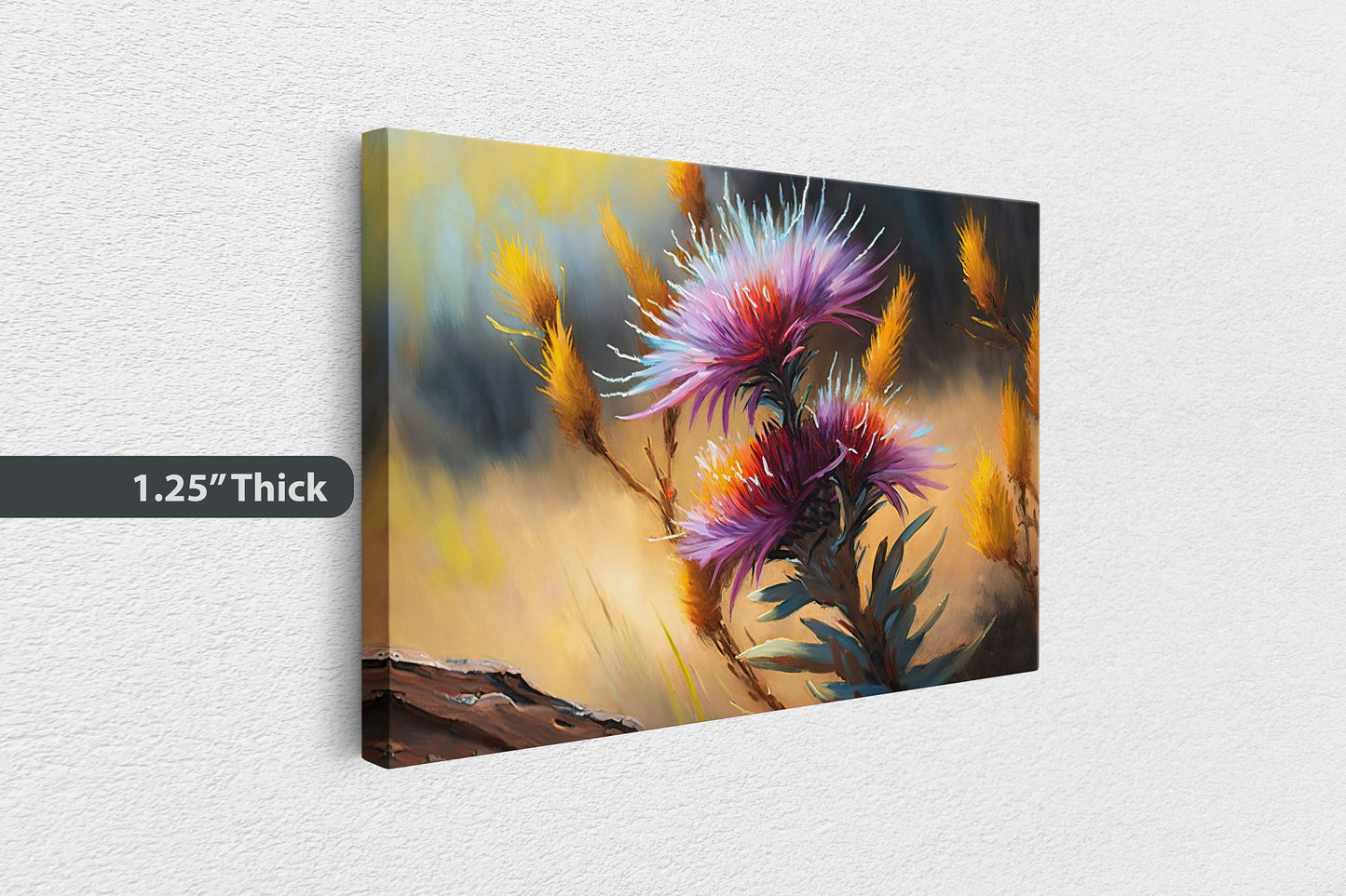 Savanna Blazing Star, Pink Wildflowers, Flowers Canvas Art, Ready To Hang, Large Print, Painting Landscape
