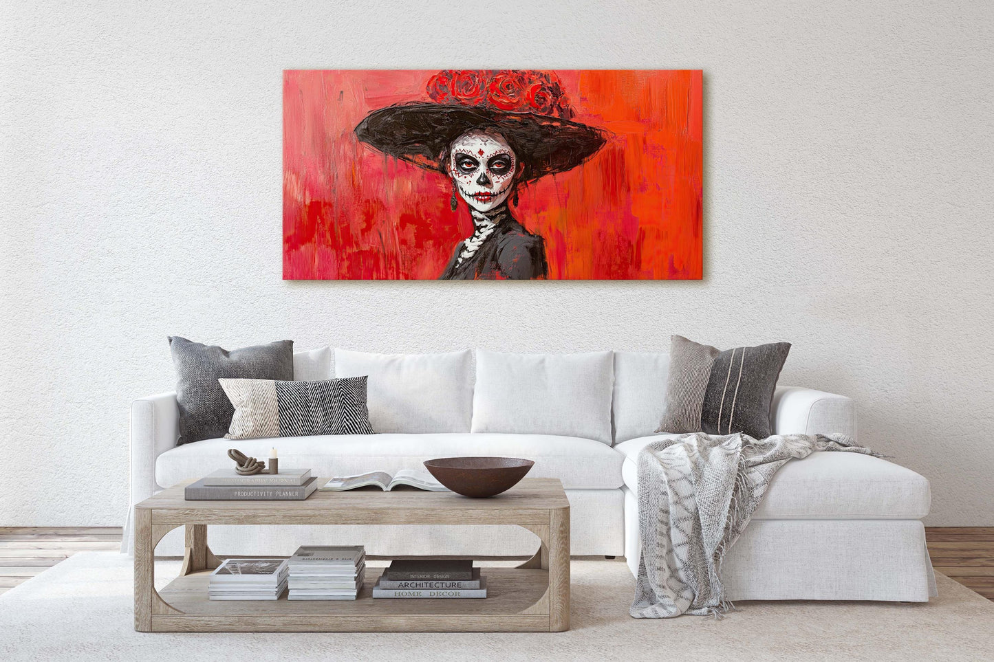 Day of the Dead, Mexican Art, Skeleton, Maximalist Print
