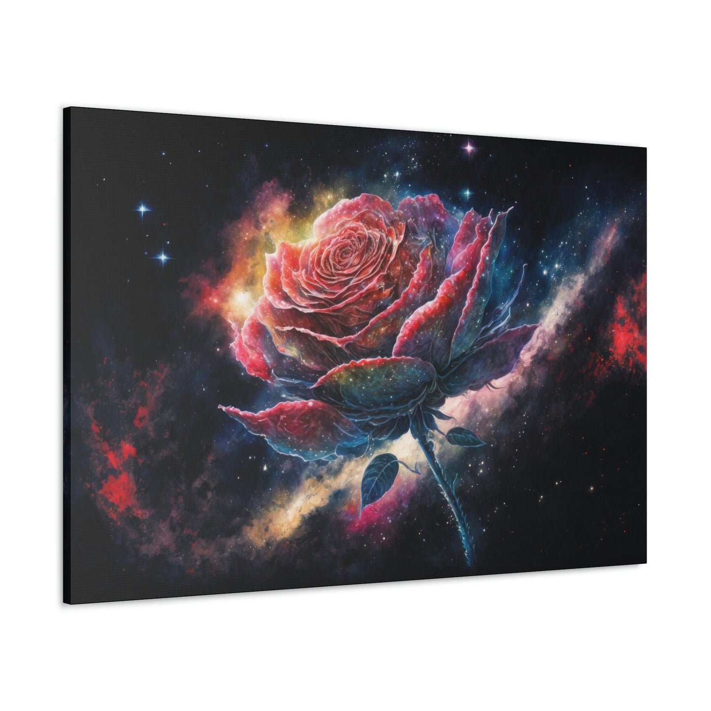 Galaxy Rose Canvas Art Ready To Hang Large Print, Painting