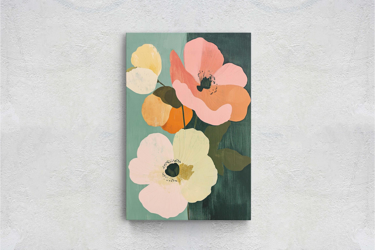 Contemporary Flowers, Floral Print, Botanical Art