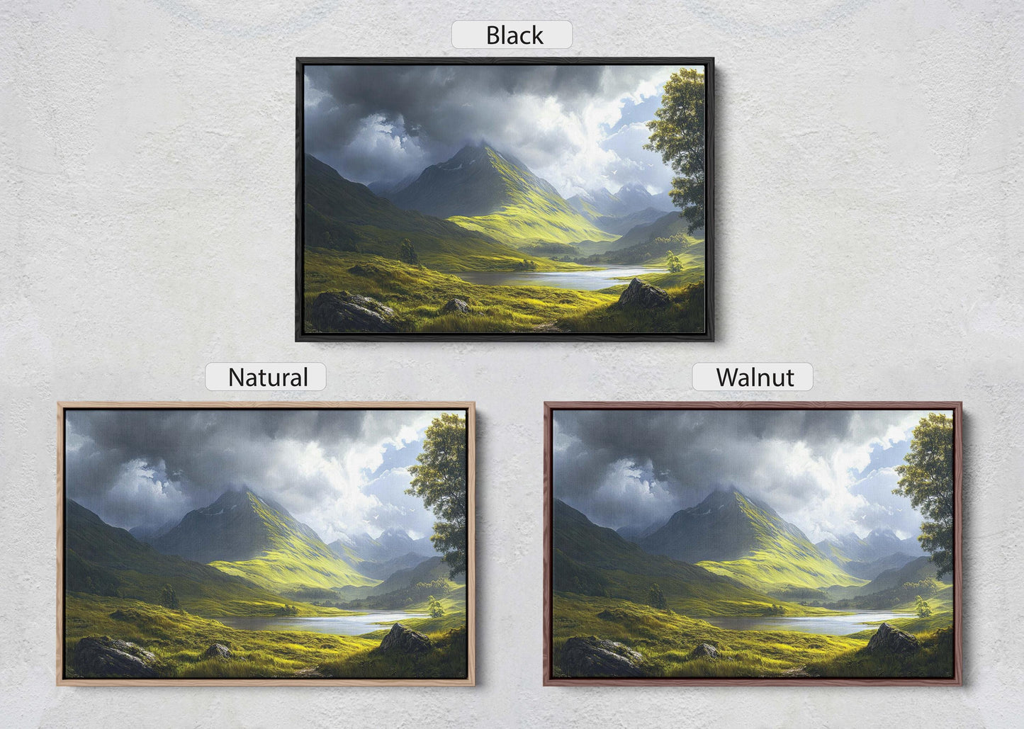 Celtic Highlands, Scottish Highland, Mountain Valley, Valley Painting, Light After Storm