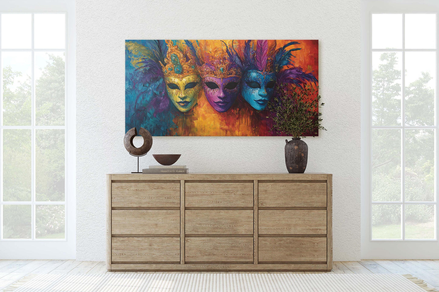 Mardi Gras Mask, Masquerade Print, Maximalist Decor, New Orleans, Carnival Art