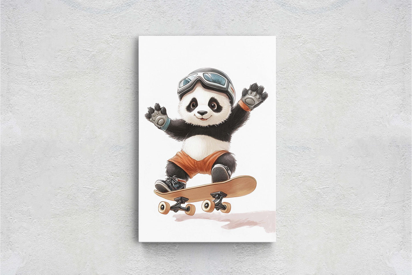 Panda Skateboard, Kids Room, Boys Room, Girls Room, Play Room