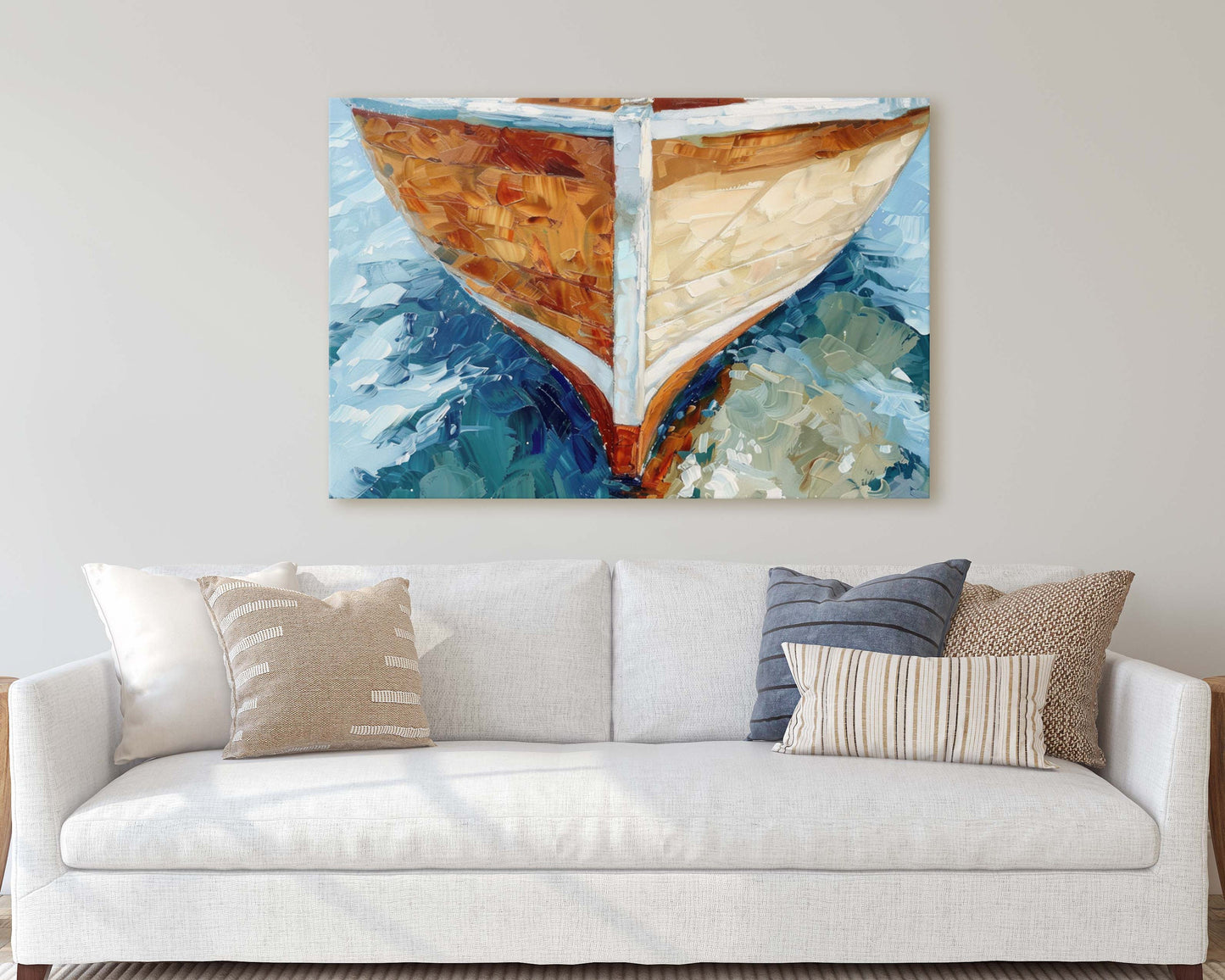 Brown Ship Art, Wooden Boat, Nautical Print, Ocean Painting, Sailing Art, Coastal Decor, Beach Art, Wooden Ship