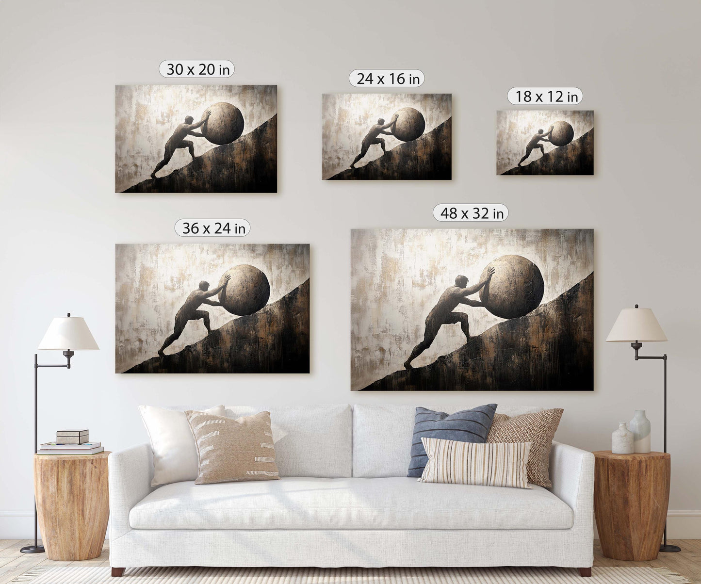 Sisyphus Art, Mythology Painting