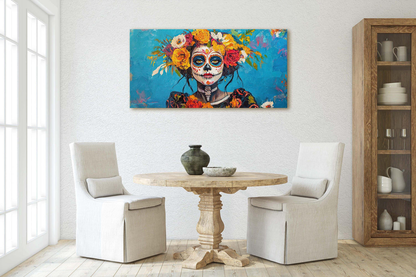 Day of the Dead, Mexican Art, Skeleton, Maximalist Print