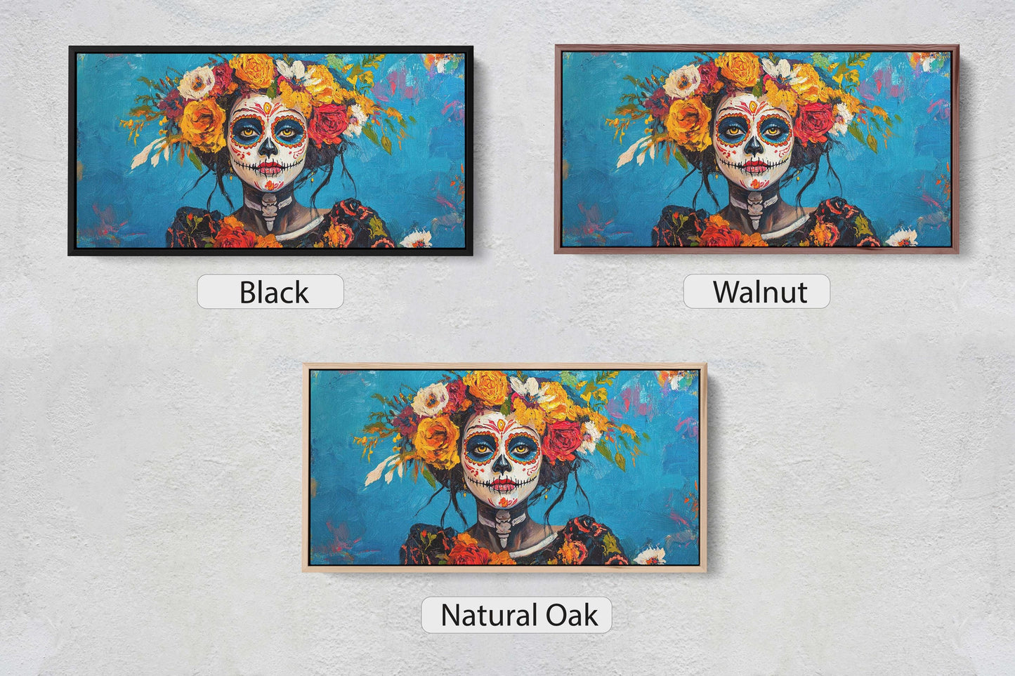 Day of the Dead, Mexican Art, Skeleton, Maximalist Print