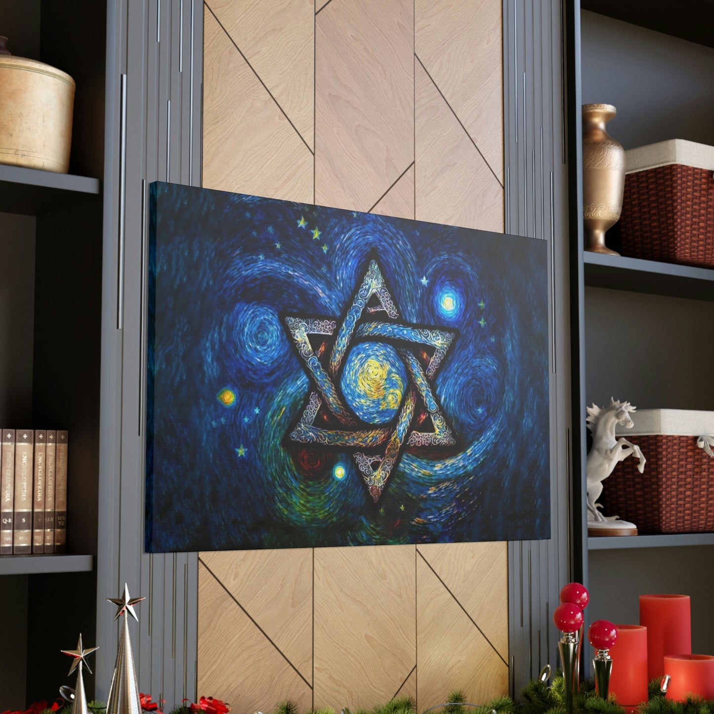Star of David Canvas Art Ready To Hang