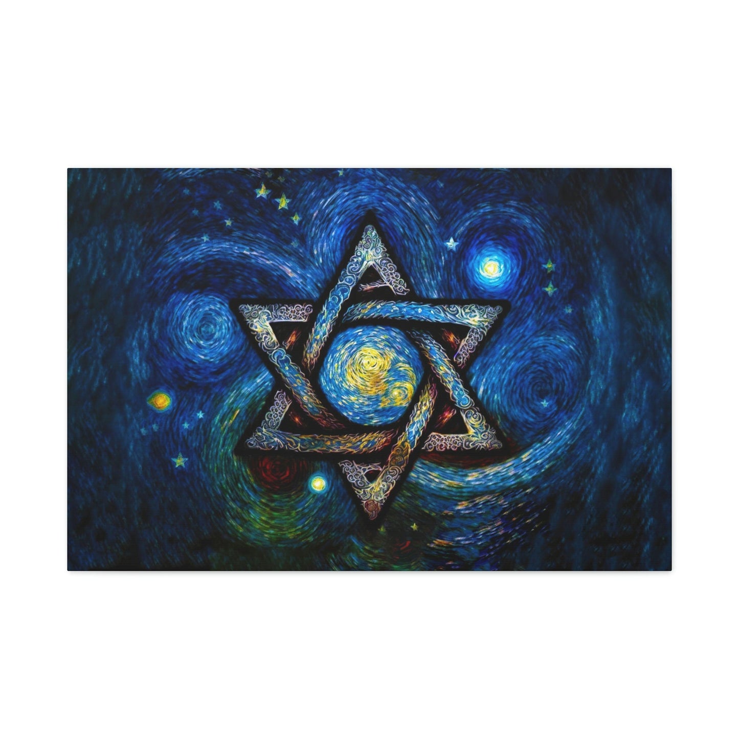 Star of David Canvas Art Ready To Hang