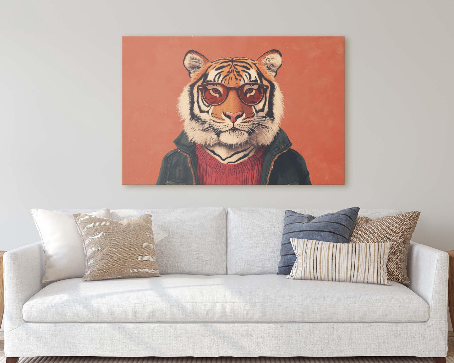Hipster Tiger, Pop Art, Modern Decor, Street Art, Animal Art, Unique Art, Kids Room, Boys Room, Girls Room