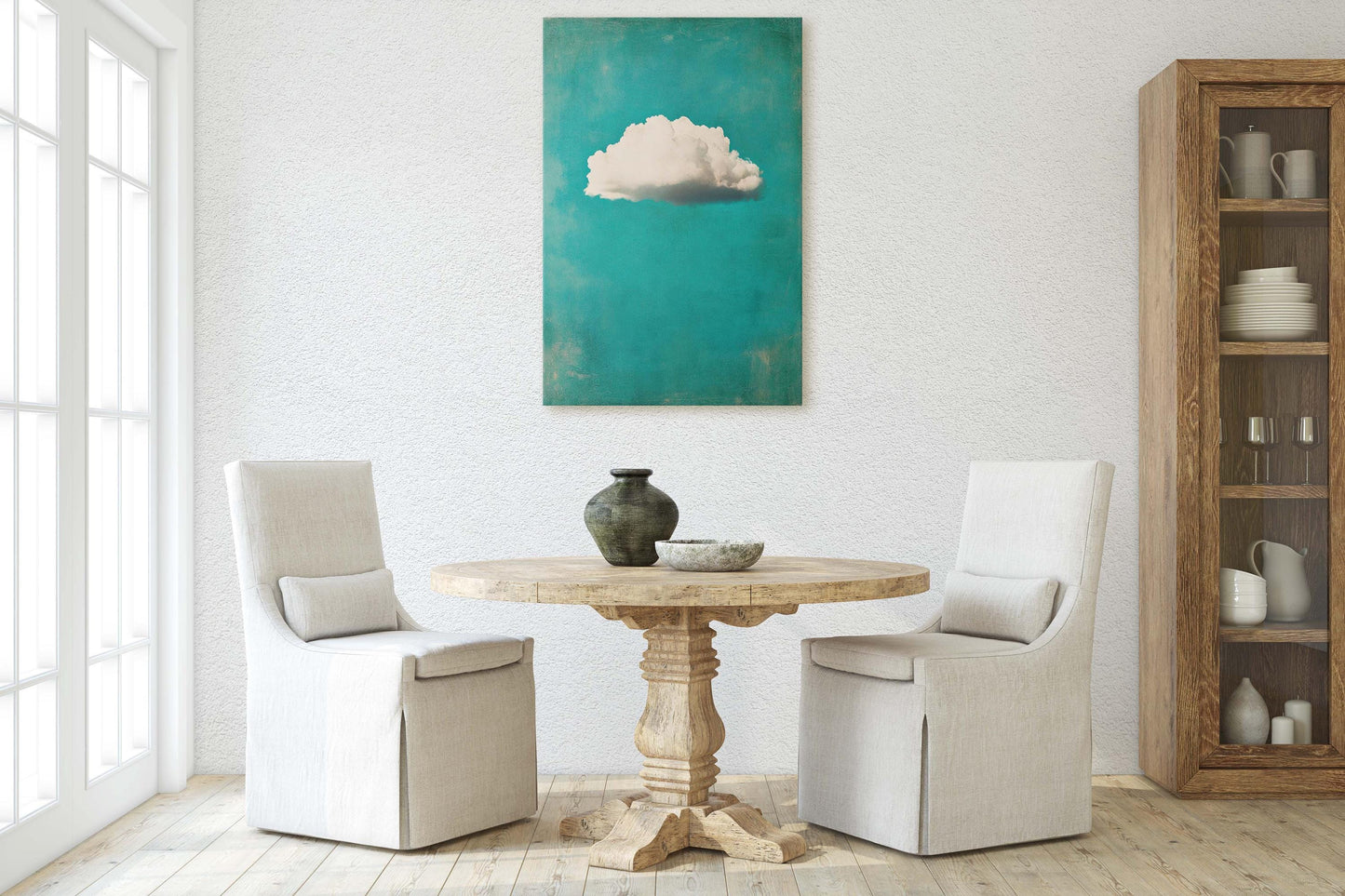 Maximalist Cloud, Emerald Green, Blue Tones