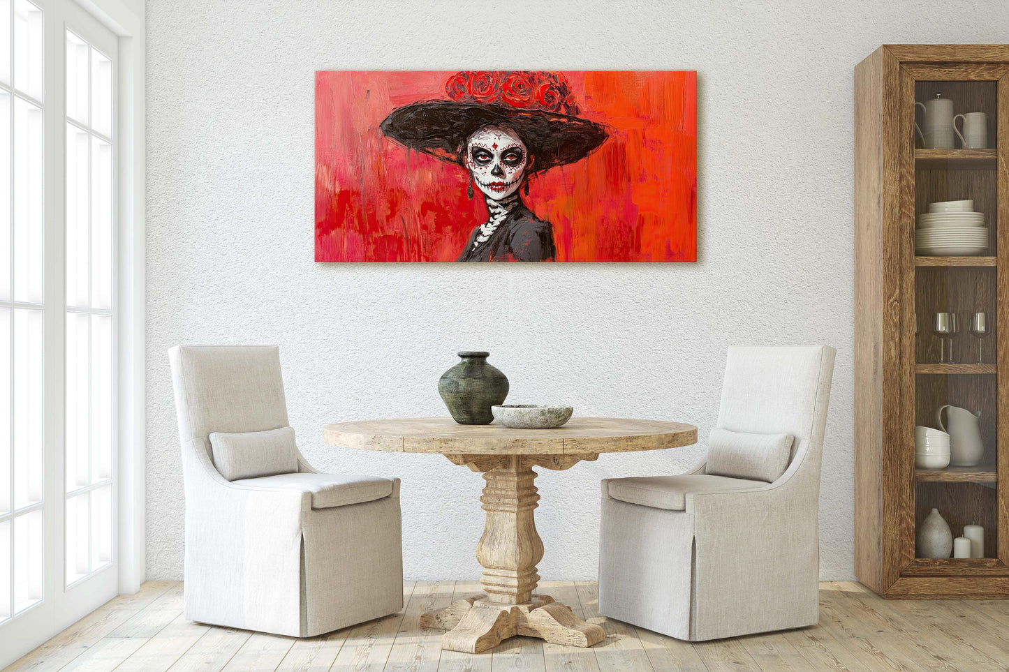 Day of the Dead, Mexican Art, Skeleton, Maximalist Print