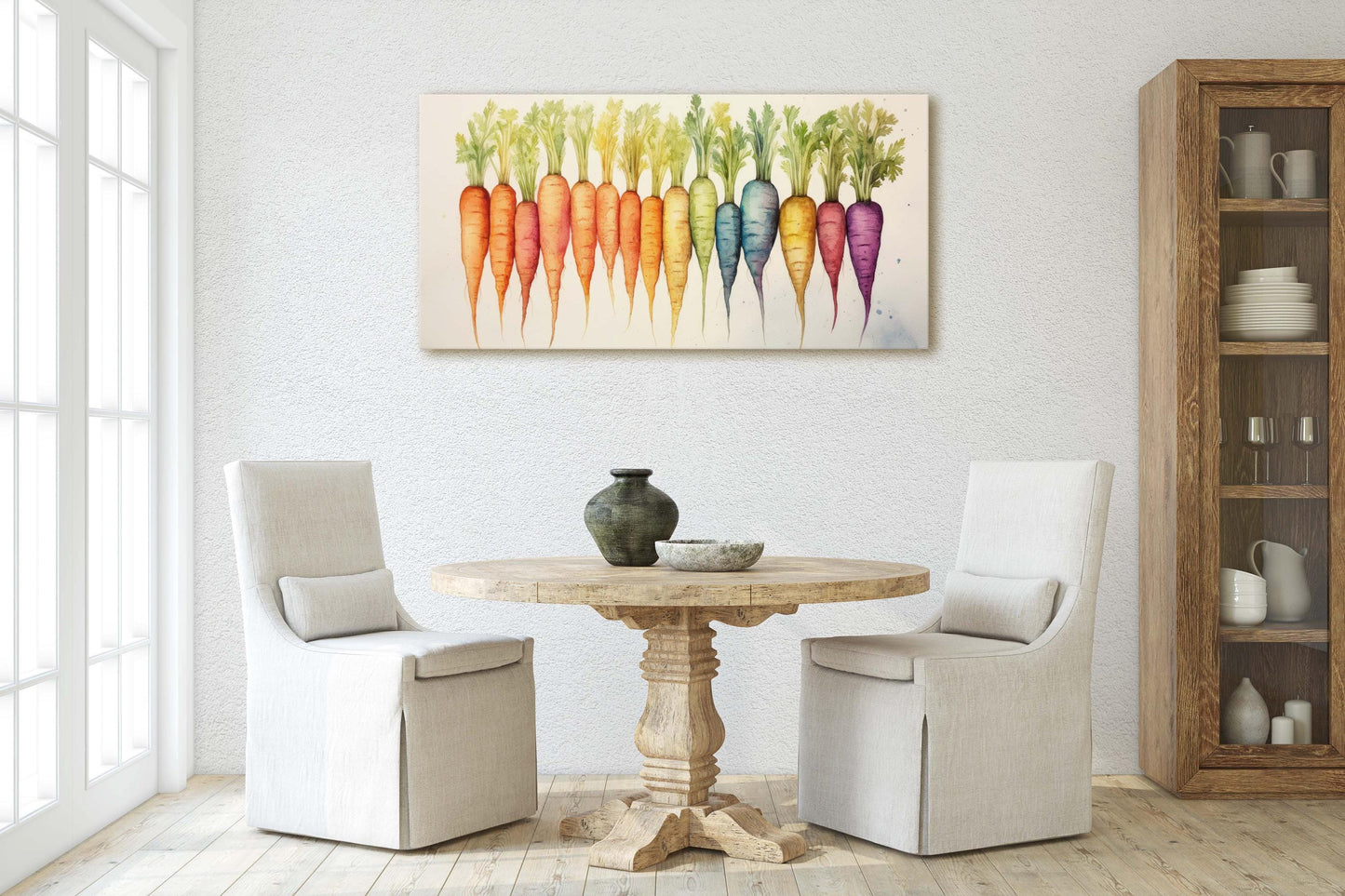 Heirloom Carrots Print, Rainbow Carrot, Farm Decor, Barn print, Food Art, Kitchen Decor, Dining Room
