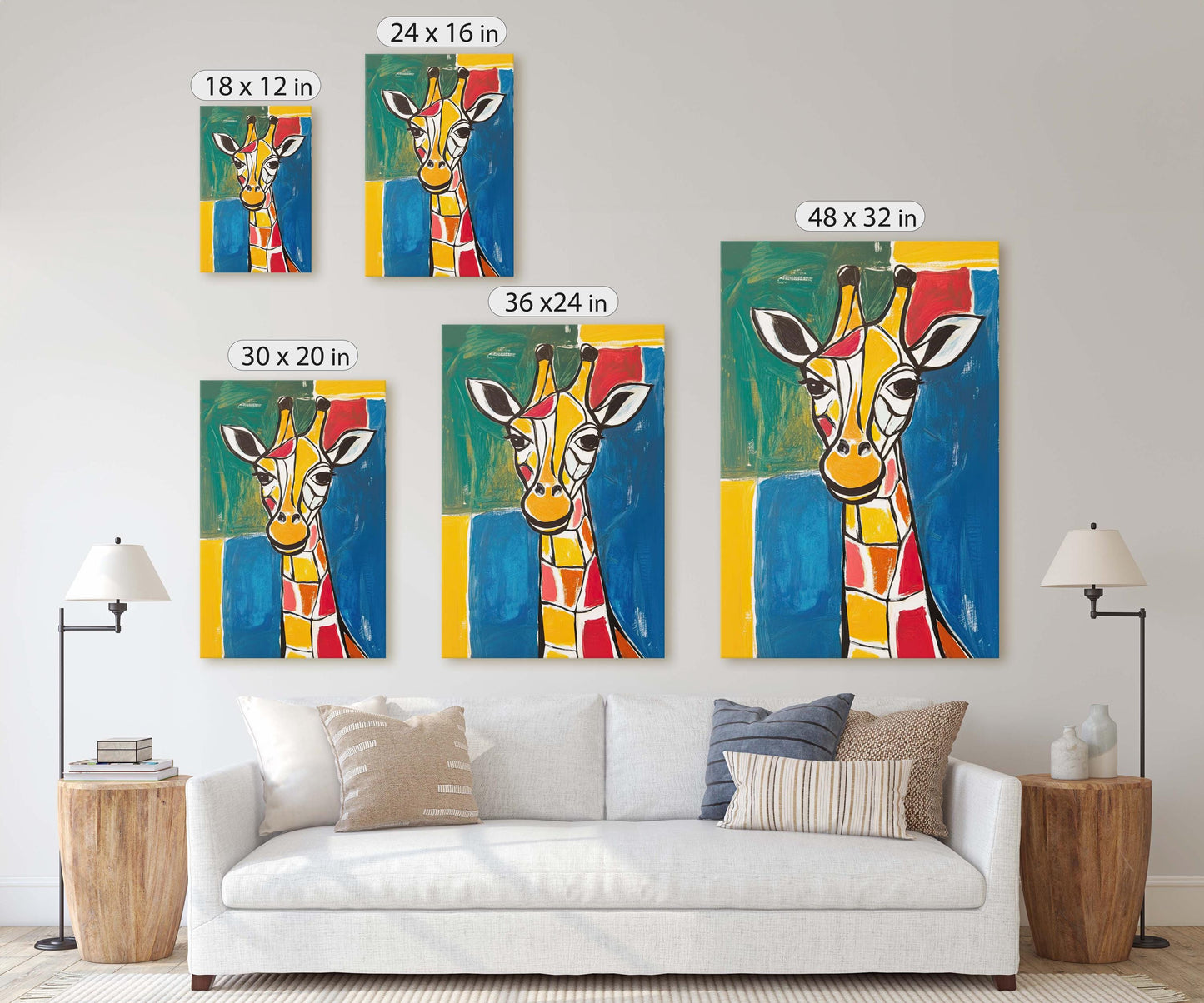 Giraffe Pop Art, Abstract Giraffe, Modern Print