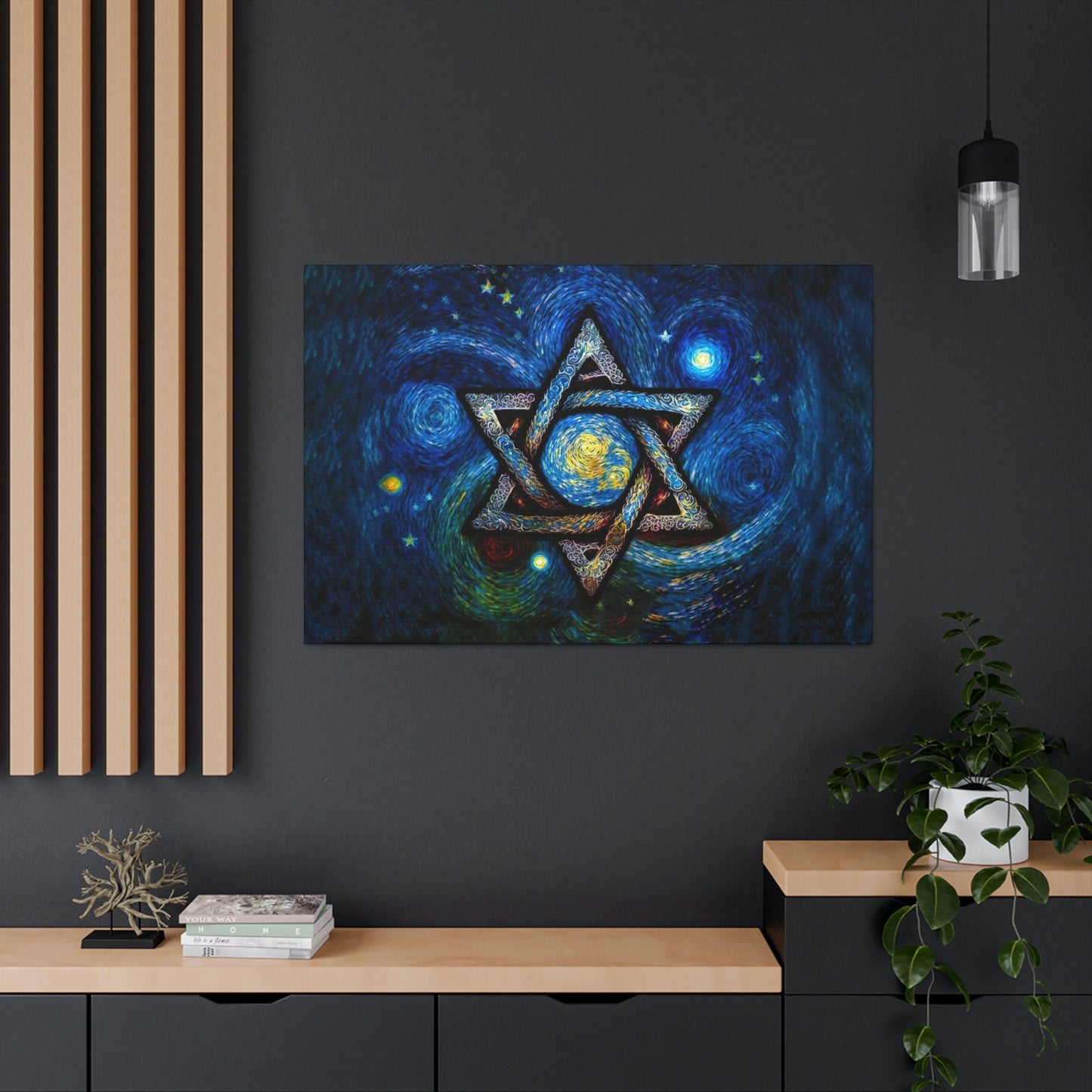 Star of David Canvas Art Ready To Hang