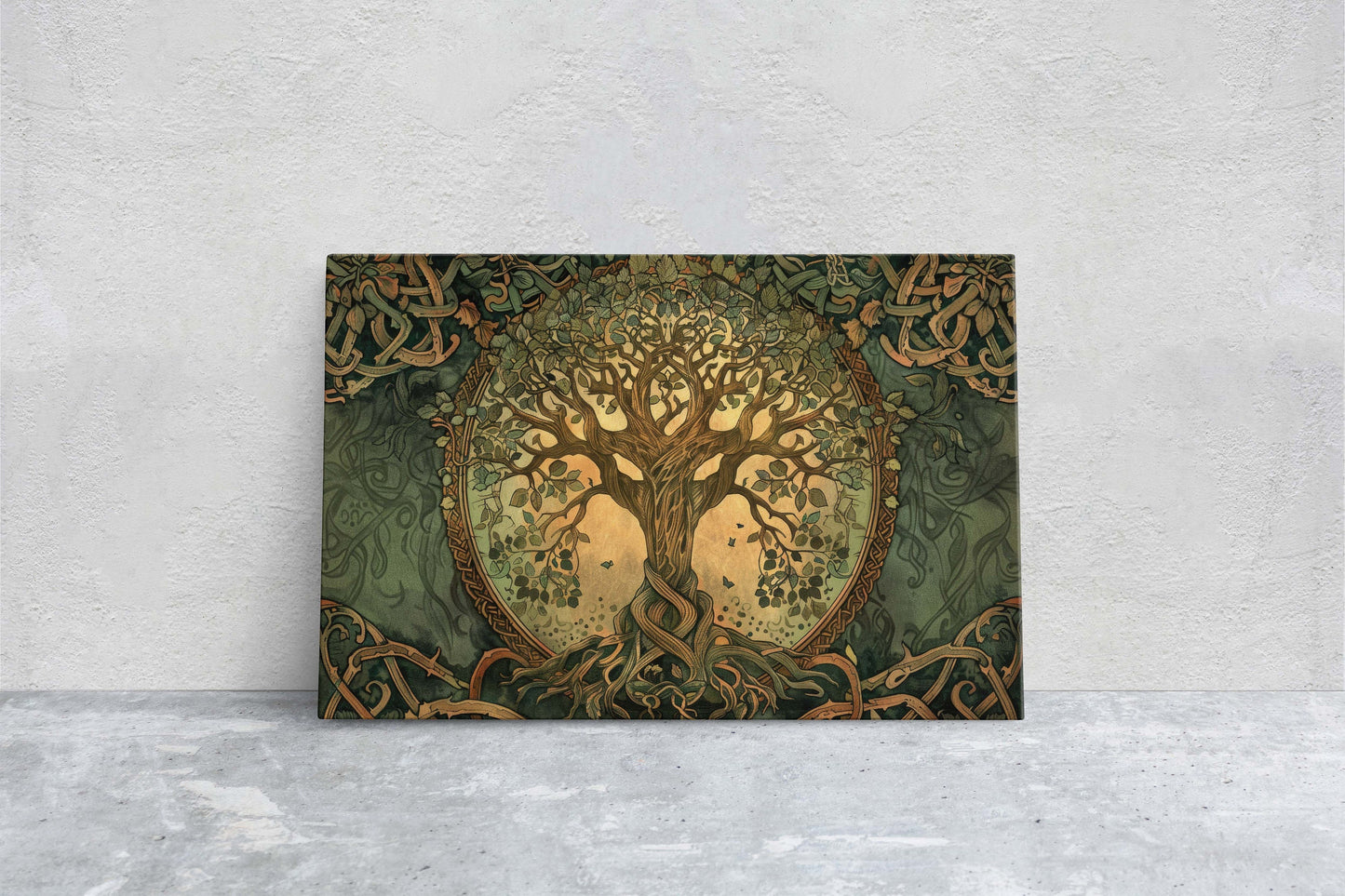 Tree of Life, Celtic Art, Yggdrasil Painting, Norse Mythology, Symbolic Artwork, Nature Decor, Abstract Nature, Large Print