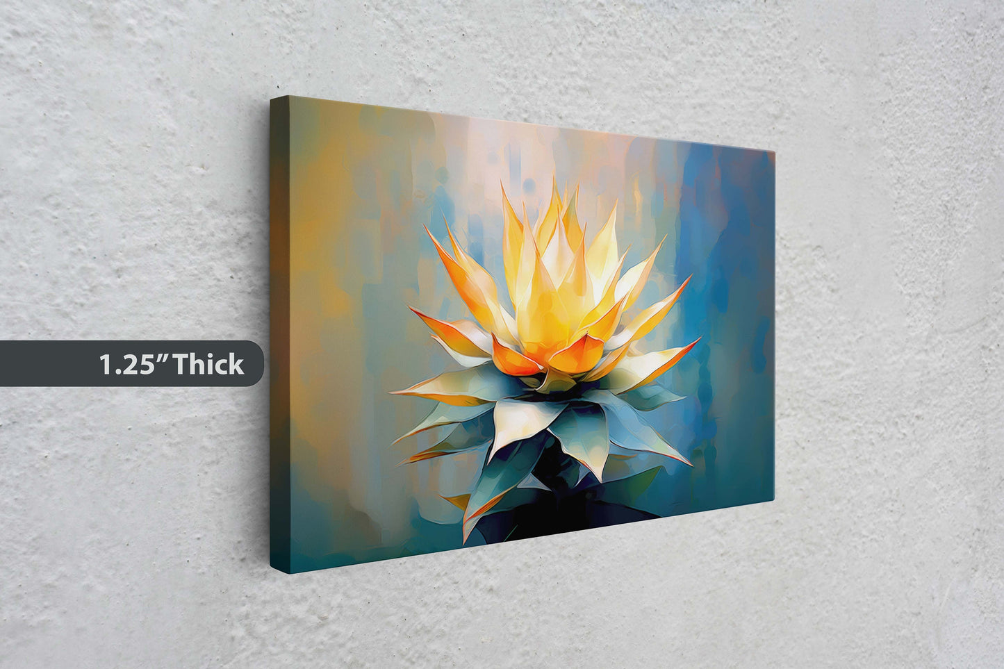 Agave Art, Succulent Canvas, Cactus Painting, Botanical Painting, Large Print, Ready to Hang, Nature Painting, Flower Decor, Gift For Home