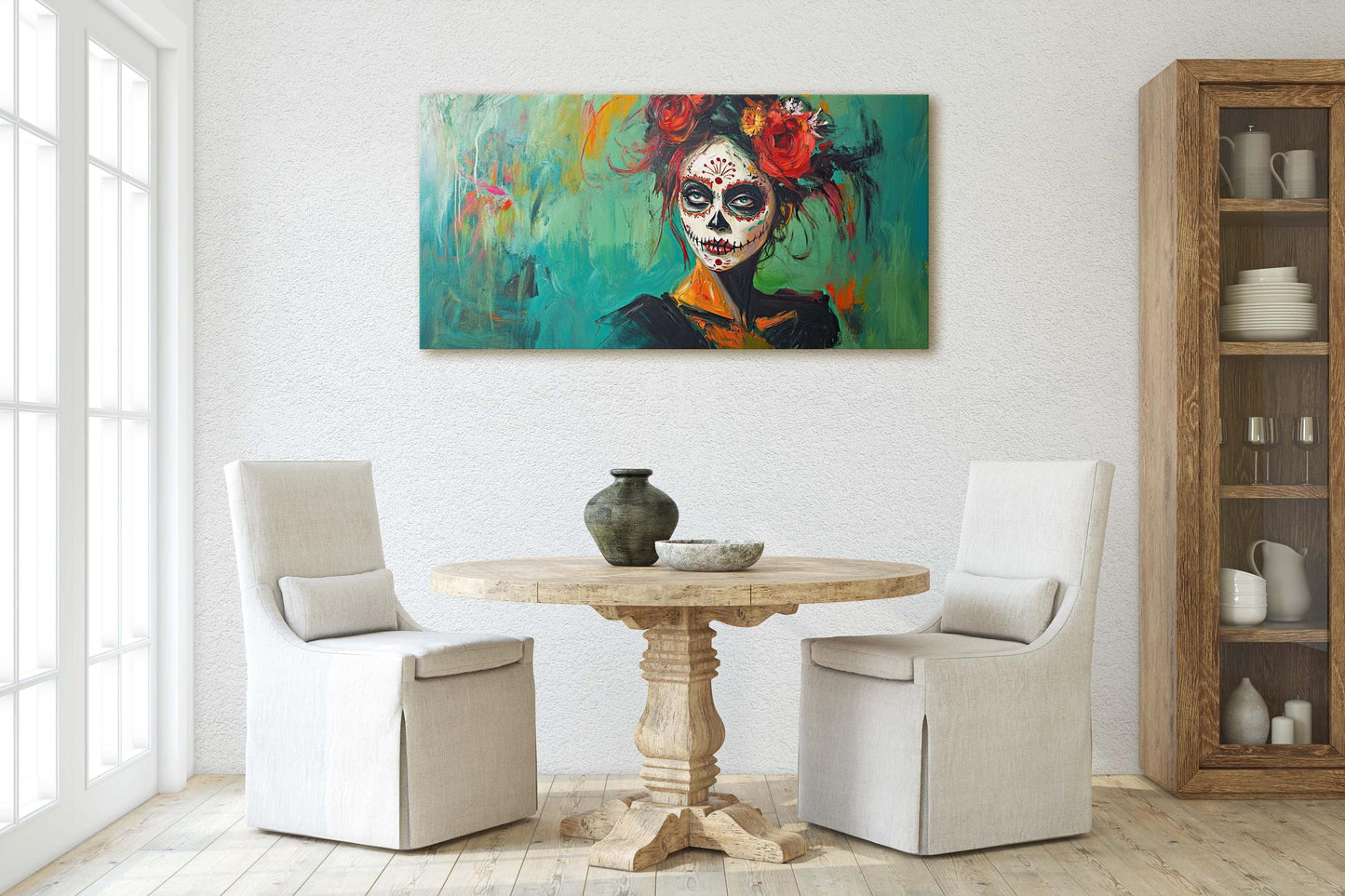 Day of the Dead, Mexican Art, Skeleton, Maximalist Print