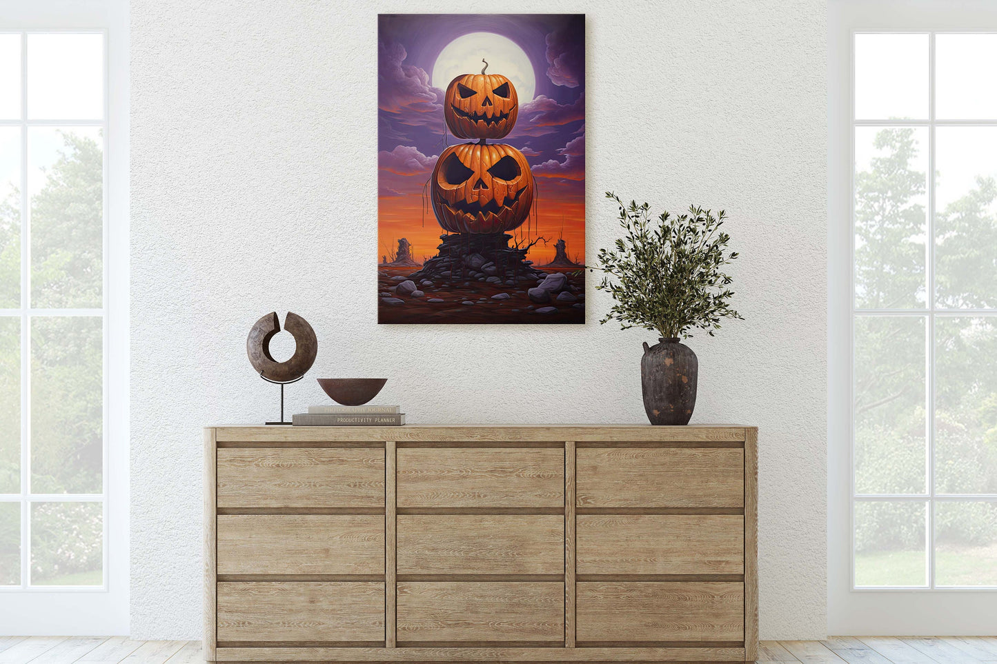 Jack-O-Lantern, Halloween Print, Spooky Fun, Moon Halloween, Creepy Crypt, Halloween Cemetery, Kid Friendly Scary, Pumpkin Patch