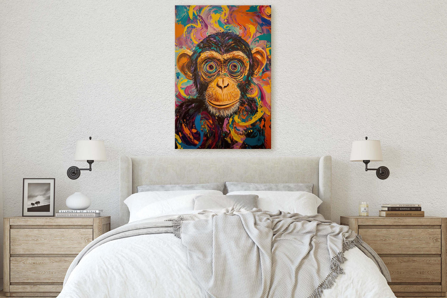 Monkeying With Perception, Surrealist Art, Modern Decor, Monkey Print, Ape Art