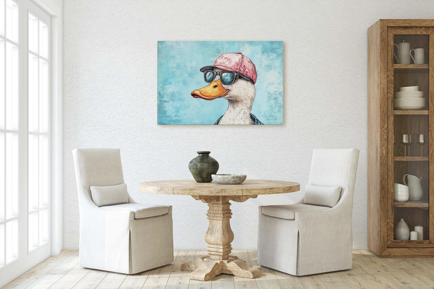 Hipster Duck, Pop Art, Modern Decor, Street Art, Animal Art, Unique Art, Kids Room, Boys Room, Girls Room