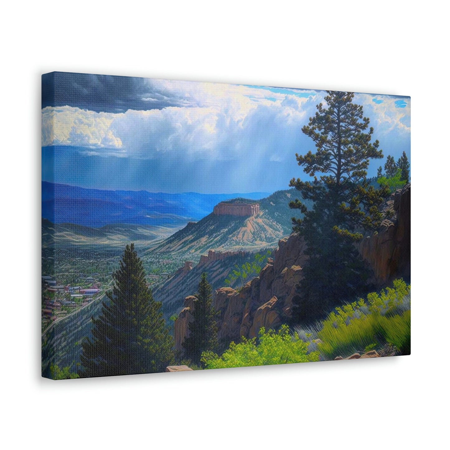 Lookout Mountain Colorado Canvas Art Ready To Hang Large Print, Oil Painting, Landscape