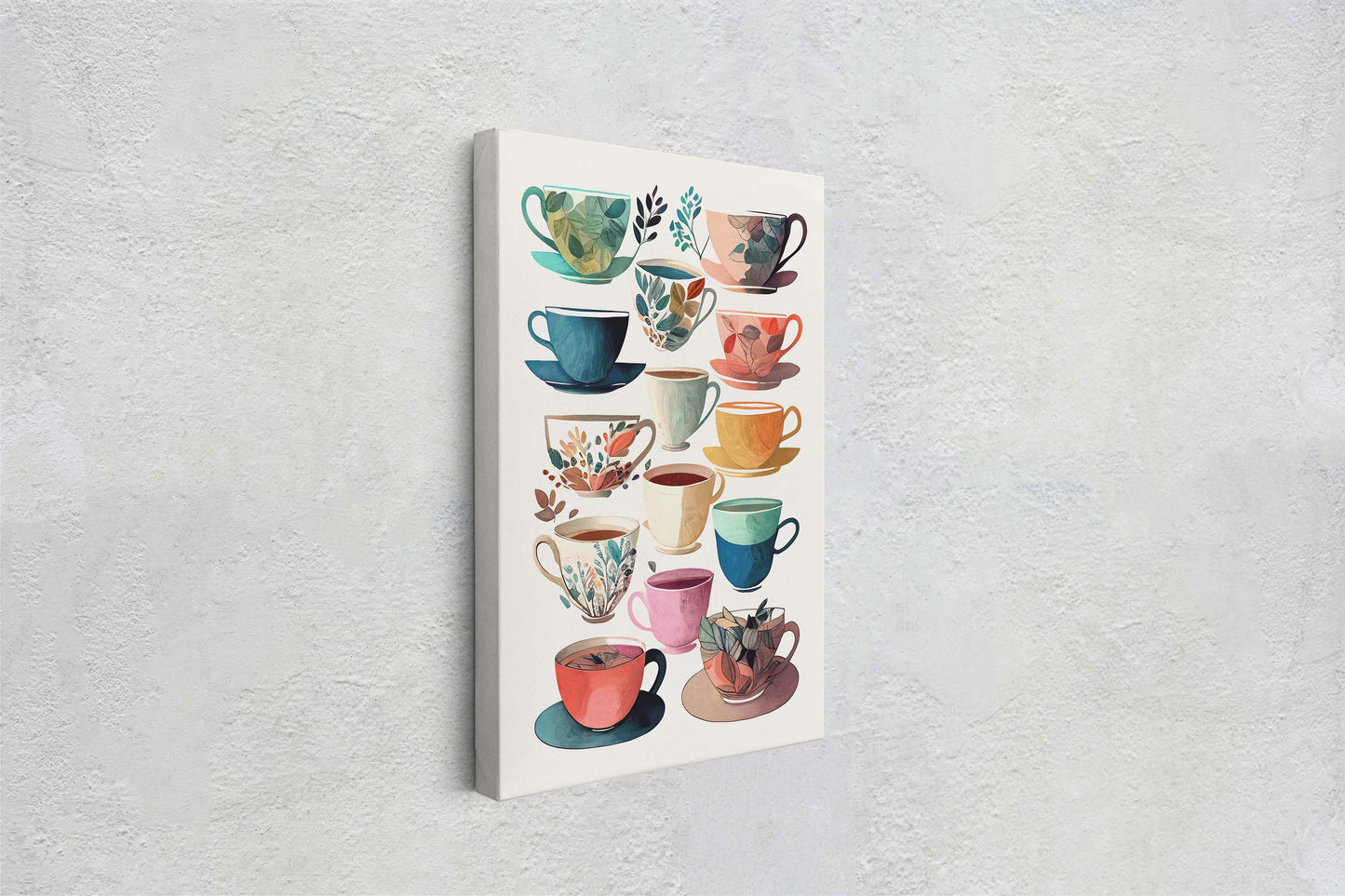 Mug Art, Coffee Mugs, Tea Cups, Kitchen Decor, Cafe Art, Barista Decor, Coffee House, Dining Room, Latte, Espresso, Large Print