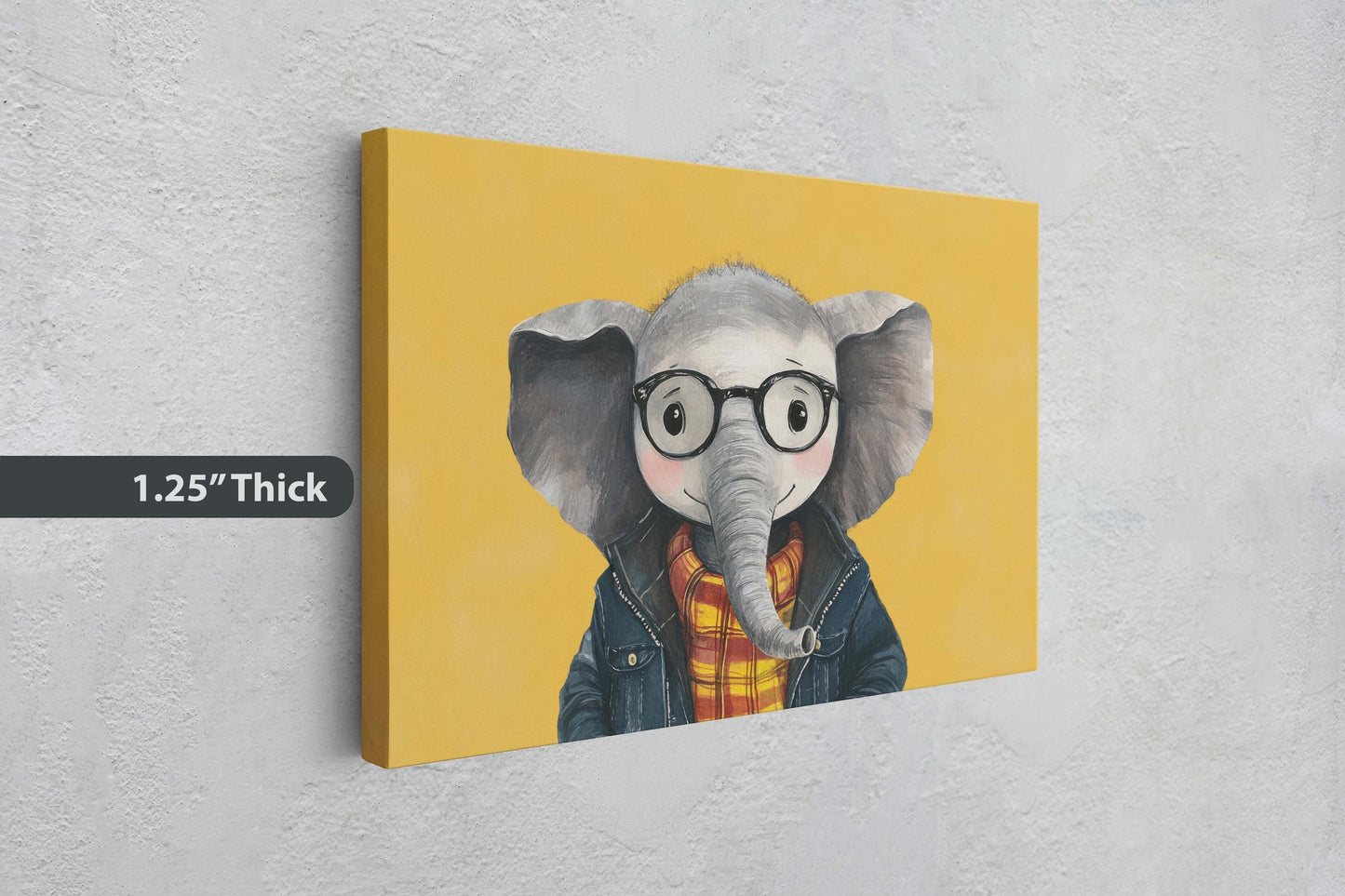 Hipster Elephant, Pop Art, Modern Decor, Street Art, Animal Art, Unique Art, Kids Room, Boys Room, Girls Room