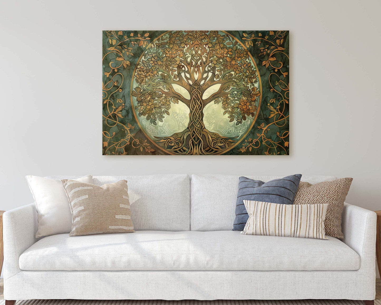 Tree of Life, Yggdrasil Painting, Celtic Art, Norse Mythology, Symbolic Artwork, Nature Decor, Abstract Nature, Large Print