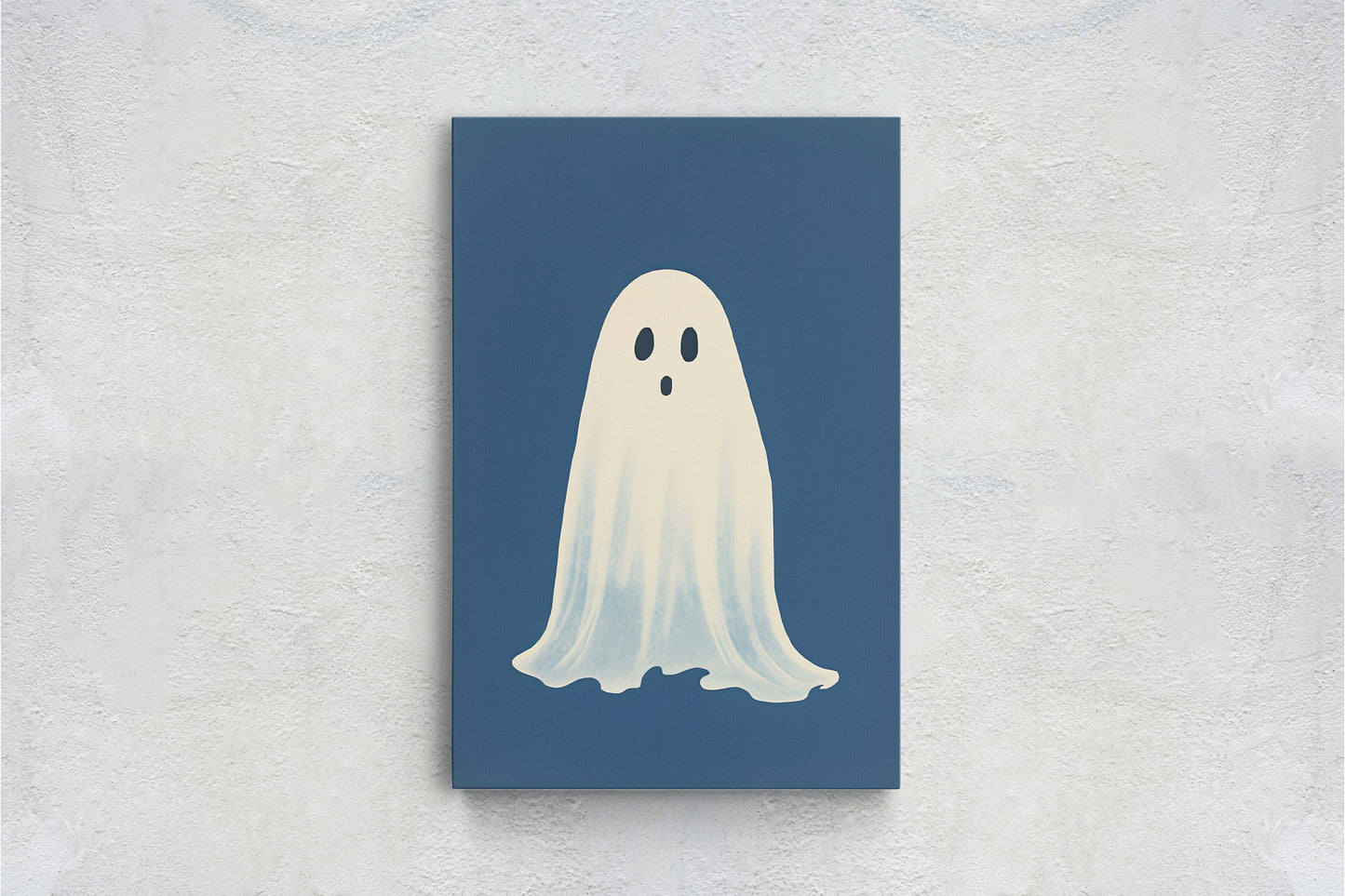 Cute Ghost Illustration, Halloween Ghost, Friendly Ghost, Happy Ghost, Fun Spirit, Halloween Poster, Canvas Art, Kid Friendly Halloween