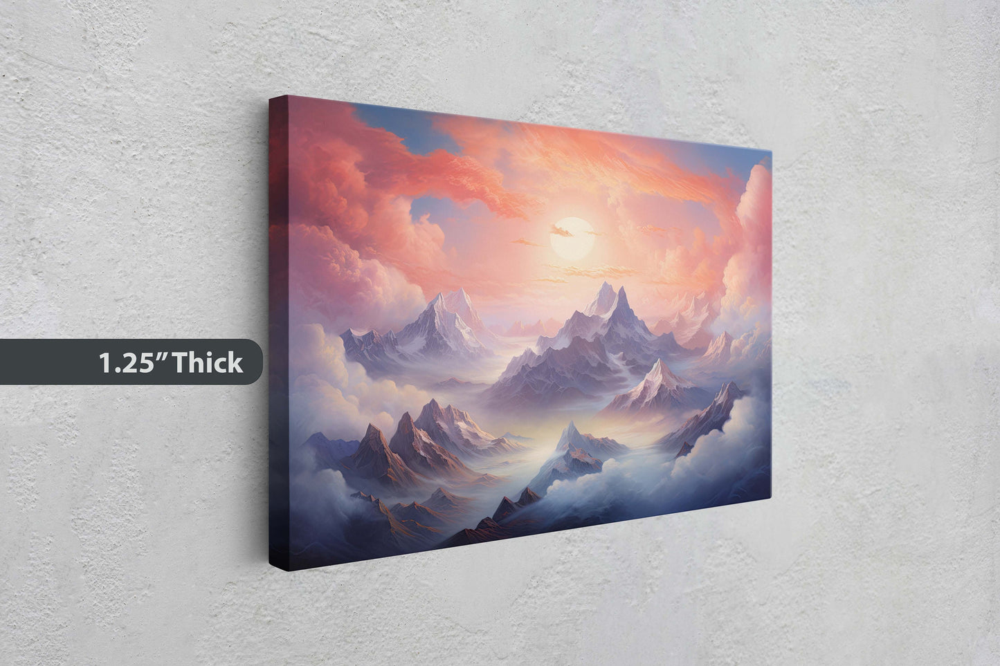 Large Abstract Mountain Painting, Original Scenery Painting, Landscape Room Decor, Living room Wall Decor, Nature Wall Art,