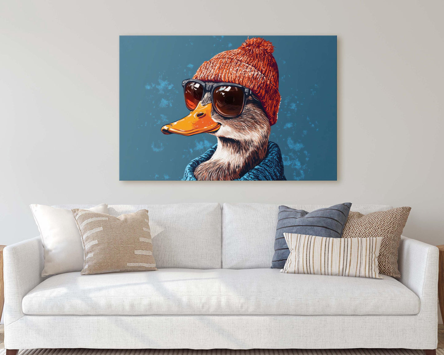 Hipster Duck, Pop Art, Modern Decor, Street Art, Animal Art, Unique Art, Kids Room, Boys Room, Girls Room