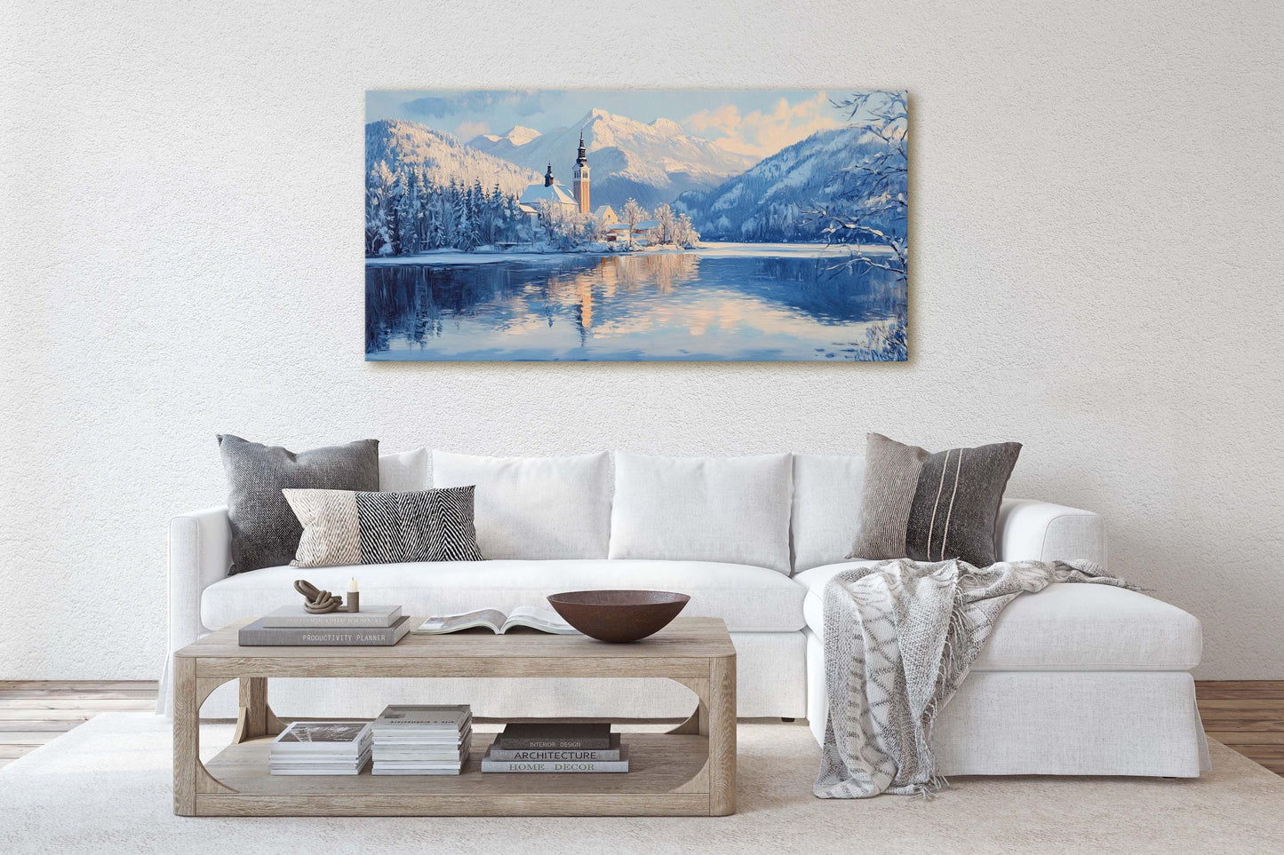 Lake Bled Painting, Slovenia Art, Landscape Painting, Nature Art