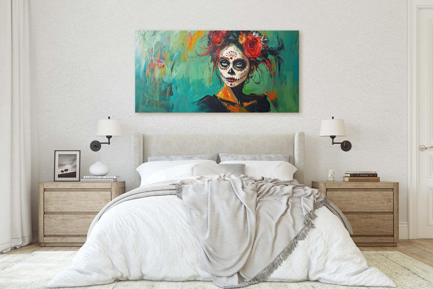 Day of the Dead, Mexican Art, Skeleton, Maximalist Print