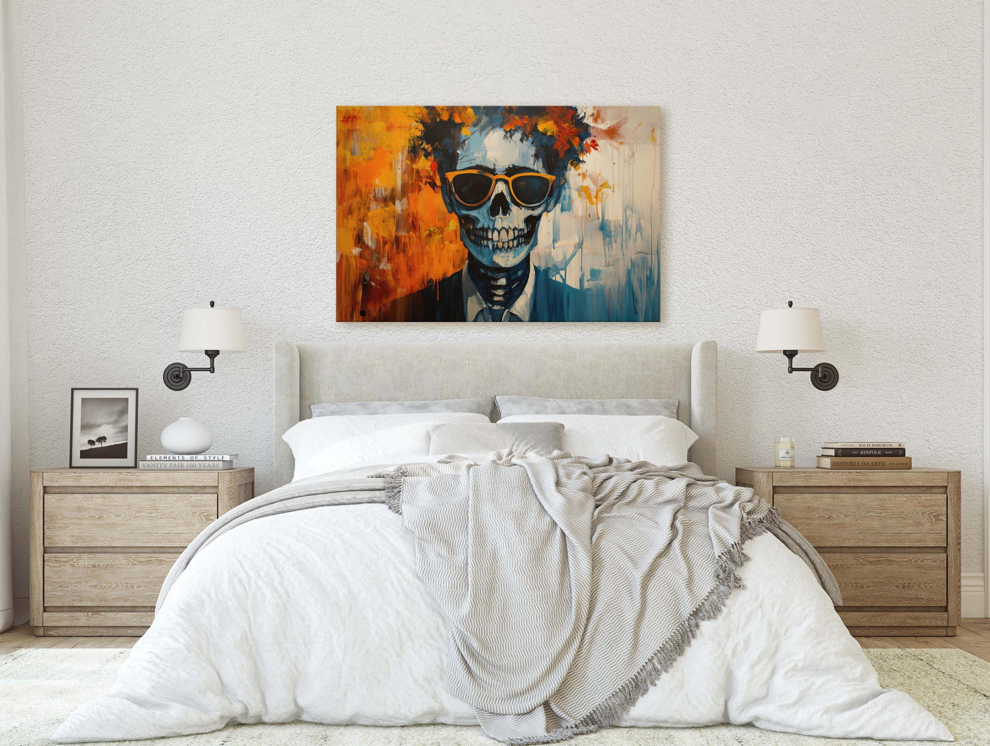 Hipster Skeleton, Halloween Abstract, Death Work, Halloween Pop Art, Creepy Decor, Gothic Art, Working Dead