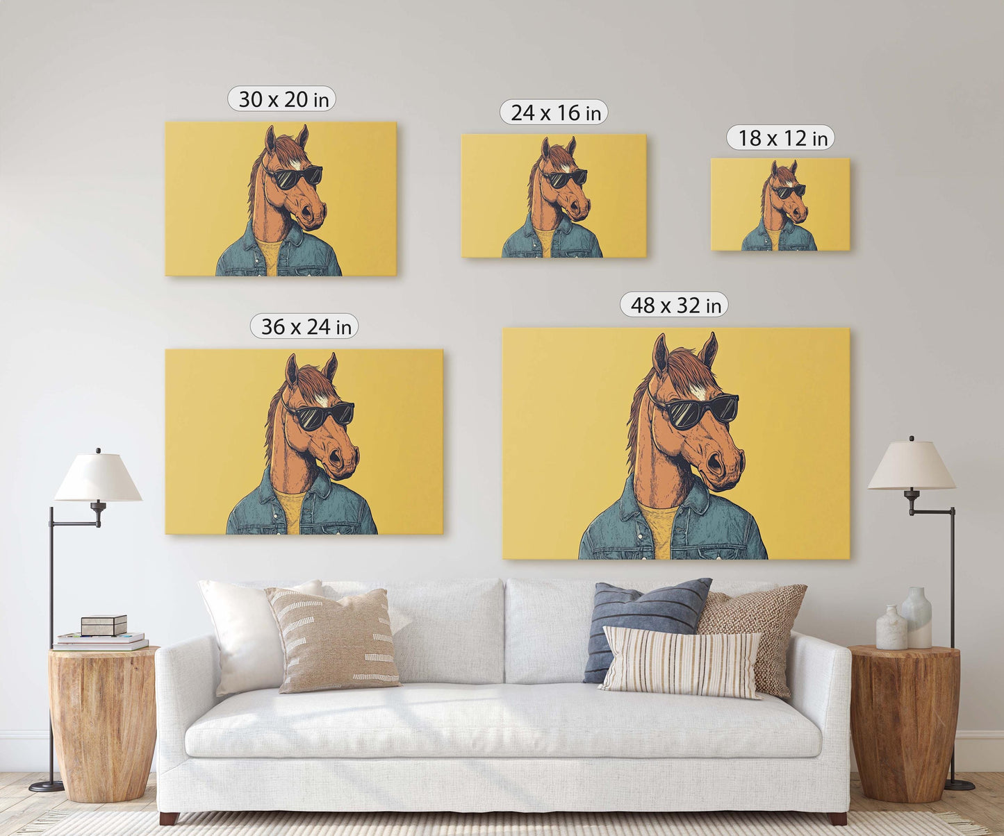Hipster Horse Print, Street Art, Graffiti Print, Pop Art, Modern Decor