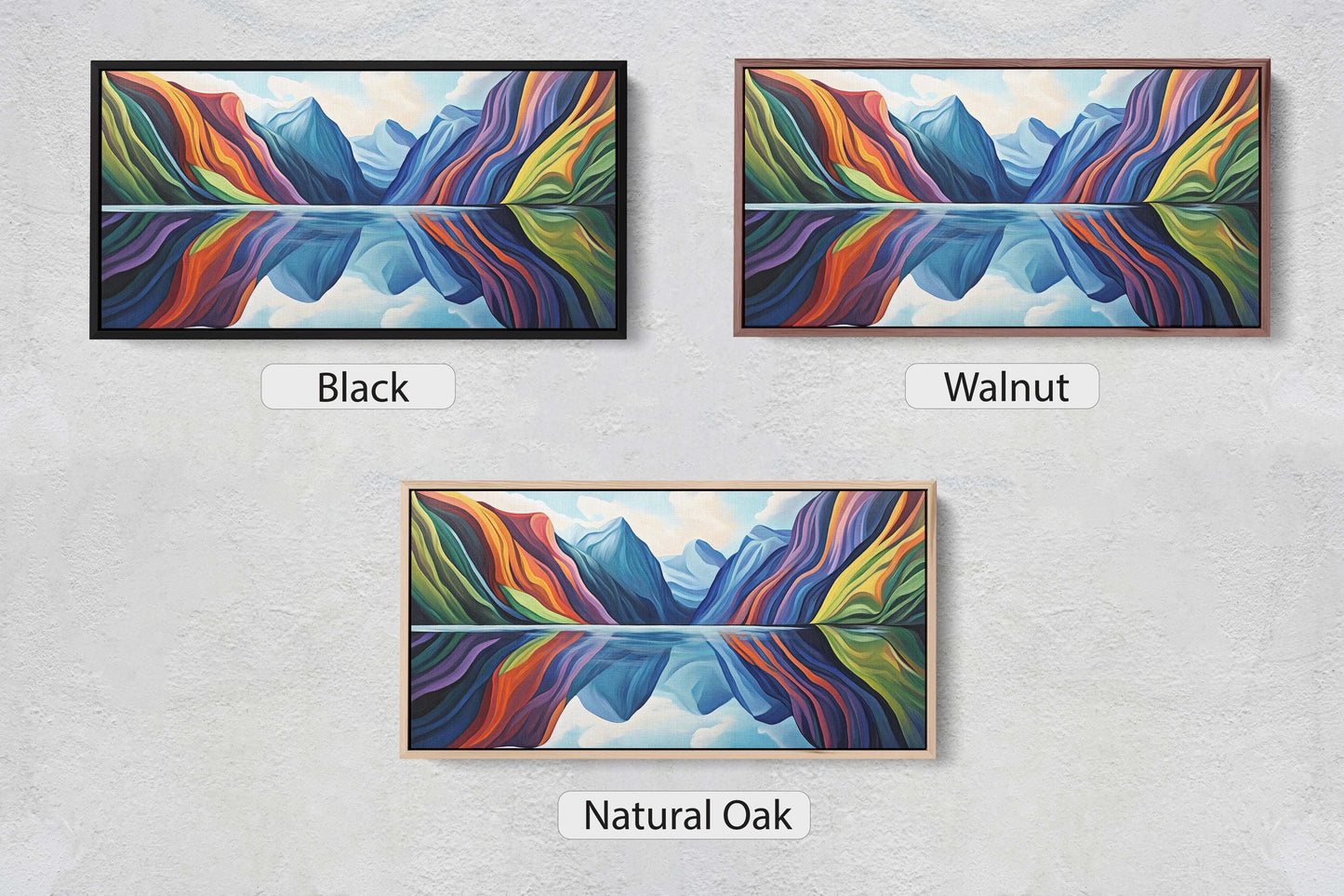 Abstract Mountains, Colorful Art, Scandinavian Art, Contemporary Art
