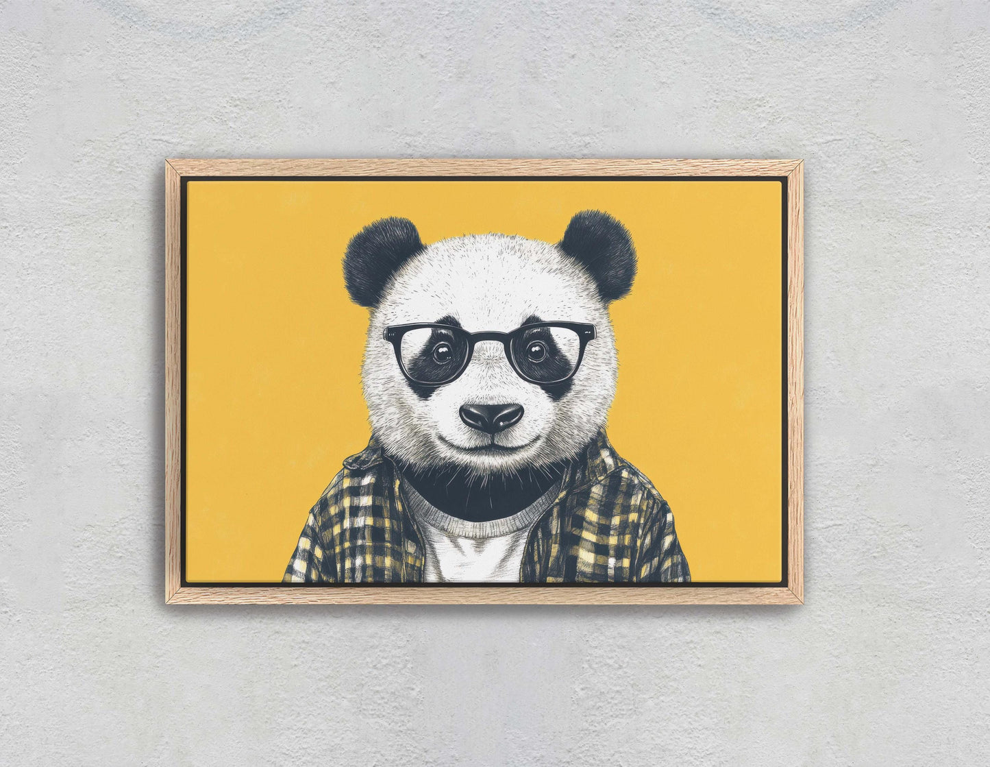 Hipster Panda, Pop Art, Modern Decor, Street Art, Animal Art, Unique Art, Kids Room, Boys Room, Girls Room