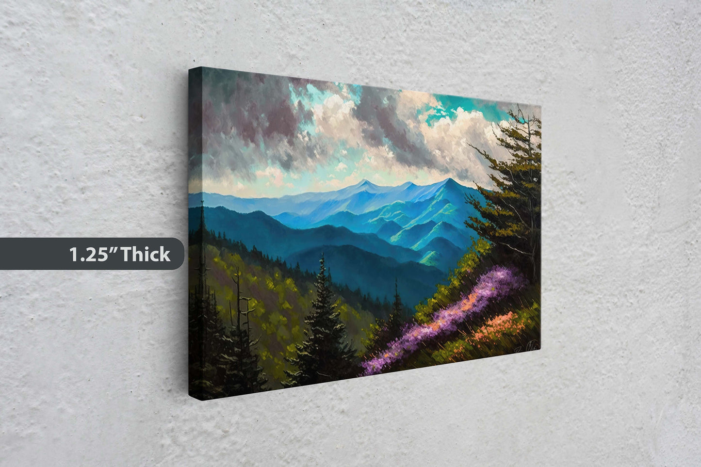 Smoky Mountains, Canvas Art, Ready To Hang, Large Print, Landscape Painting, National Park