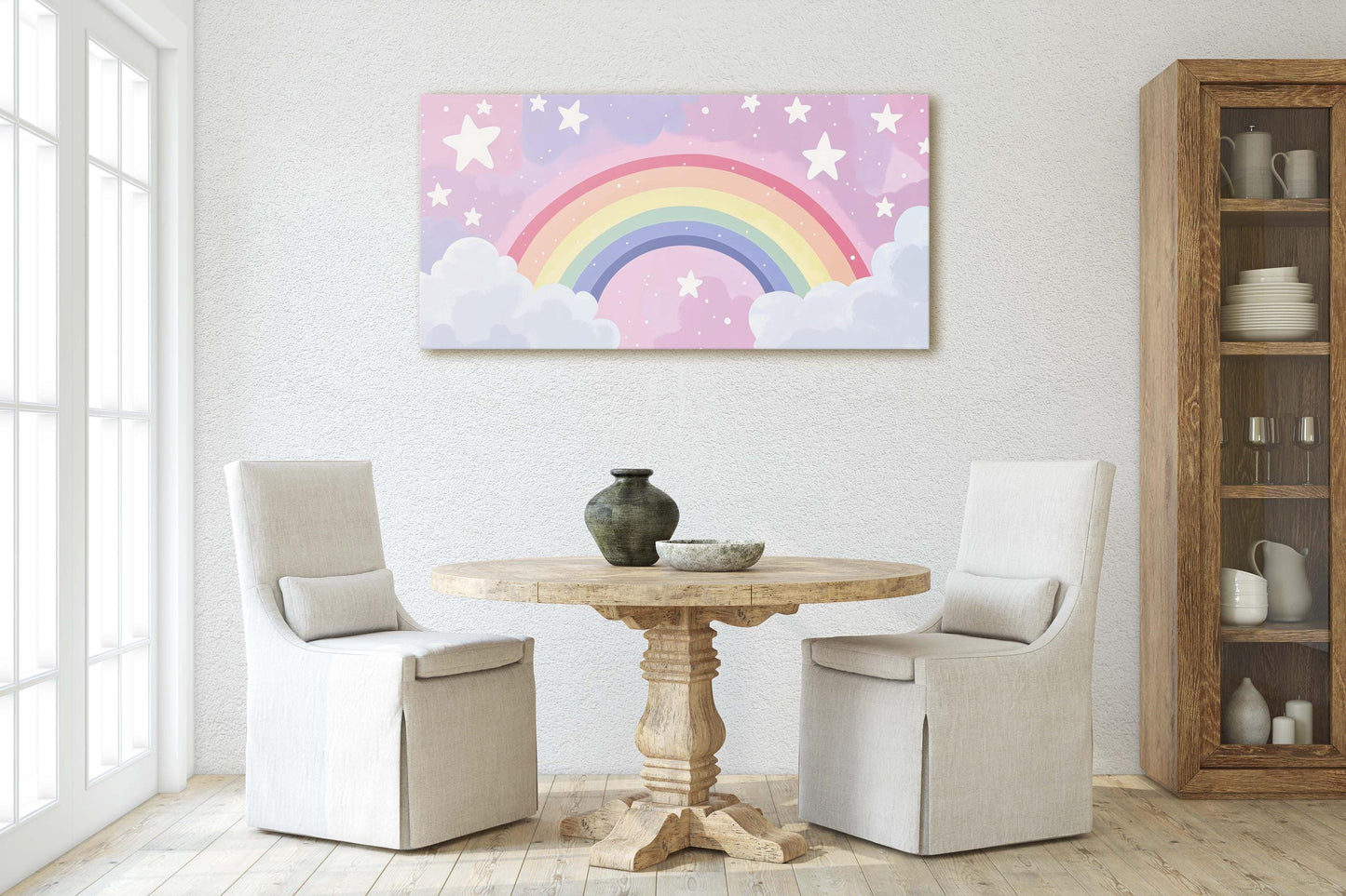Rainbow Clouds, Kids Room, Nursery Art, Girls Room