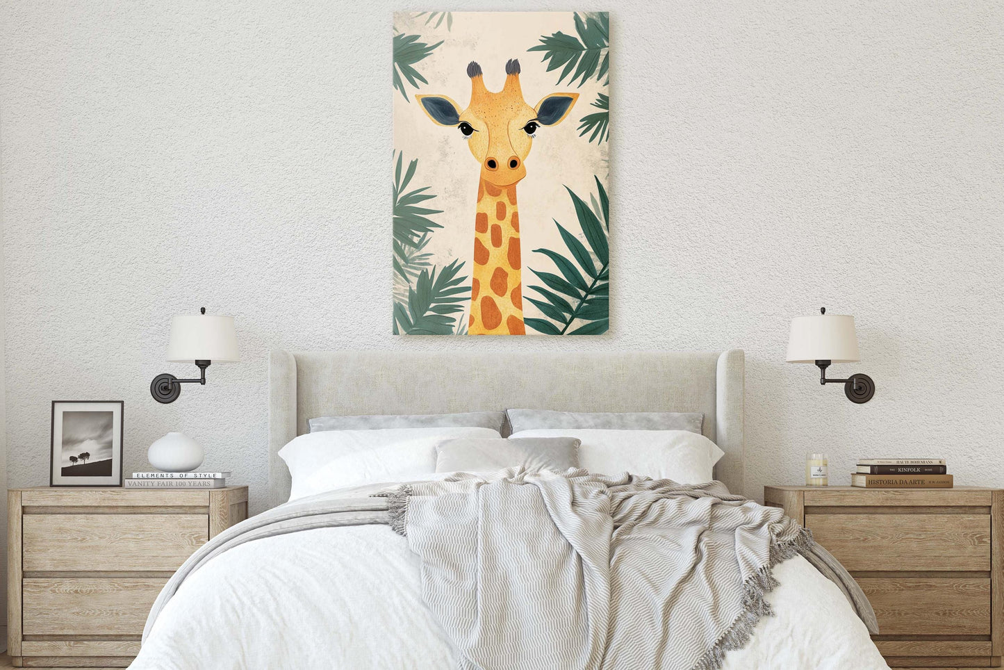 Giraffe Portrait, Cute Giraffe Print, Giraffe Jungle