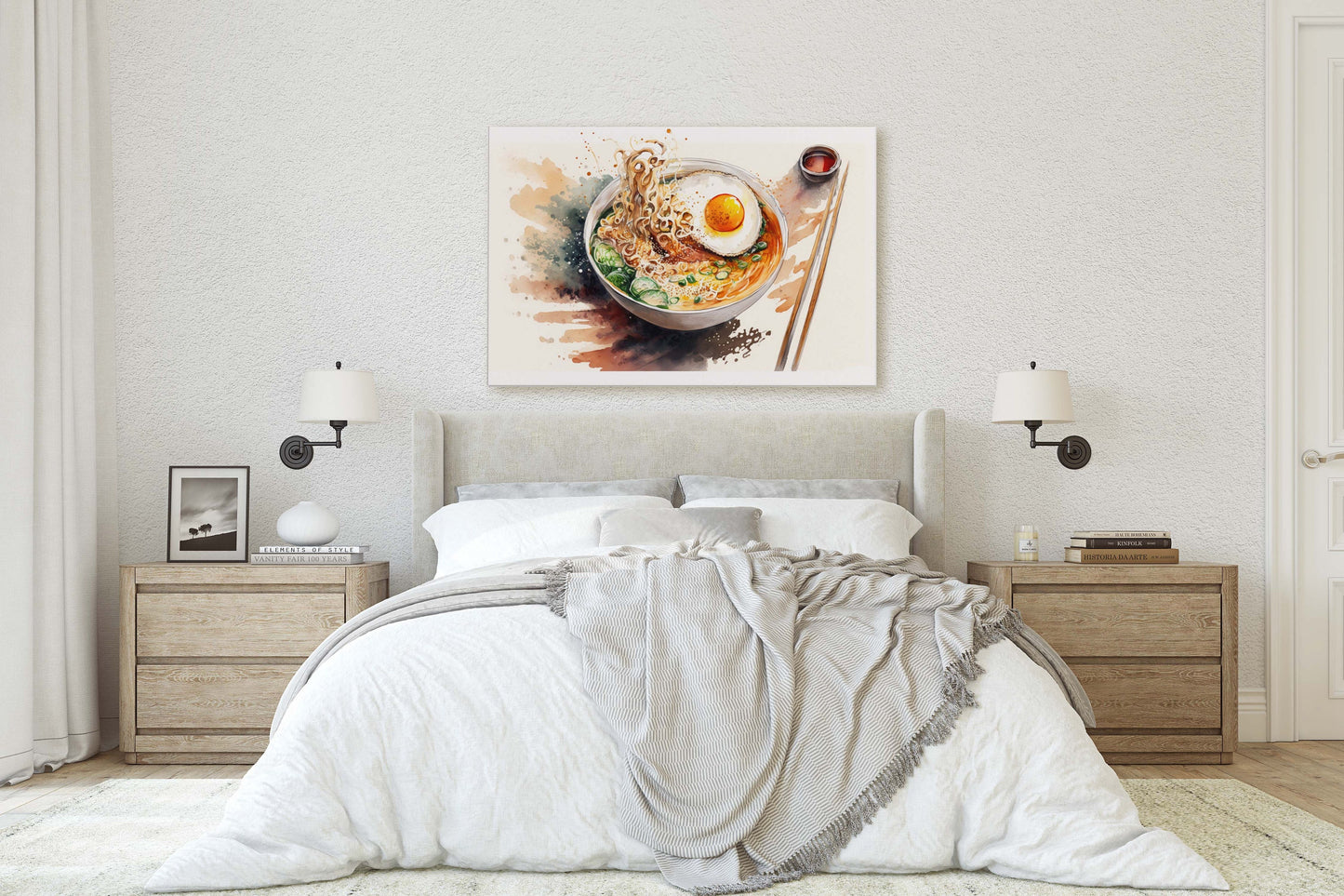 Ramen Watercolor, Japanese Food, Restaurant Art, Asian Cuisine, Dining Room, Kitchen Decor, Food Art, Ramen