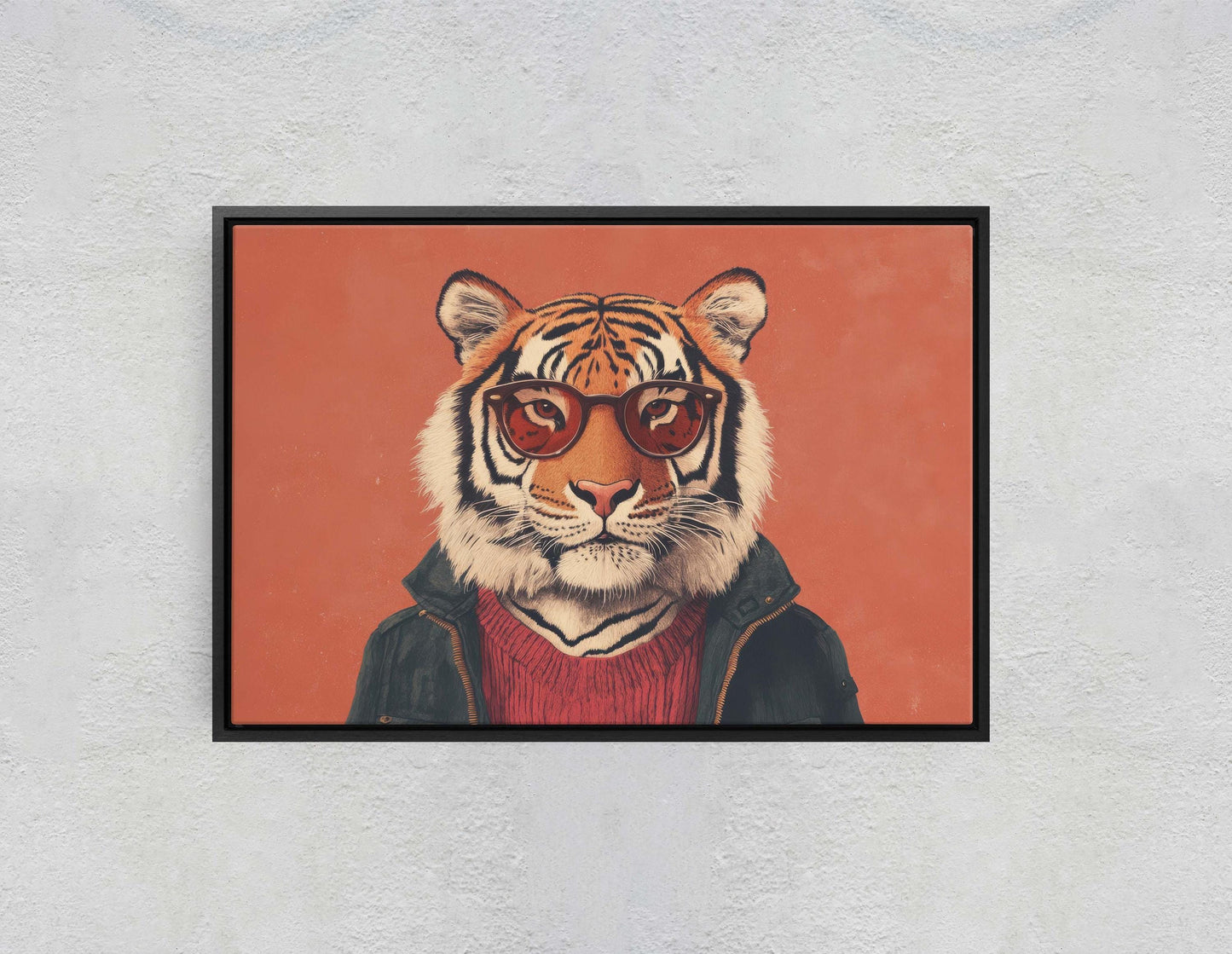 Hipster Tiger, Pop Art, Modern Decor, Street Art, Animal Art, Unique Art, Kids Room, Boys Room, Girls Room