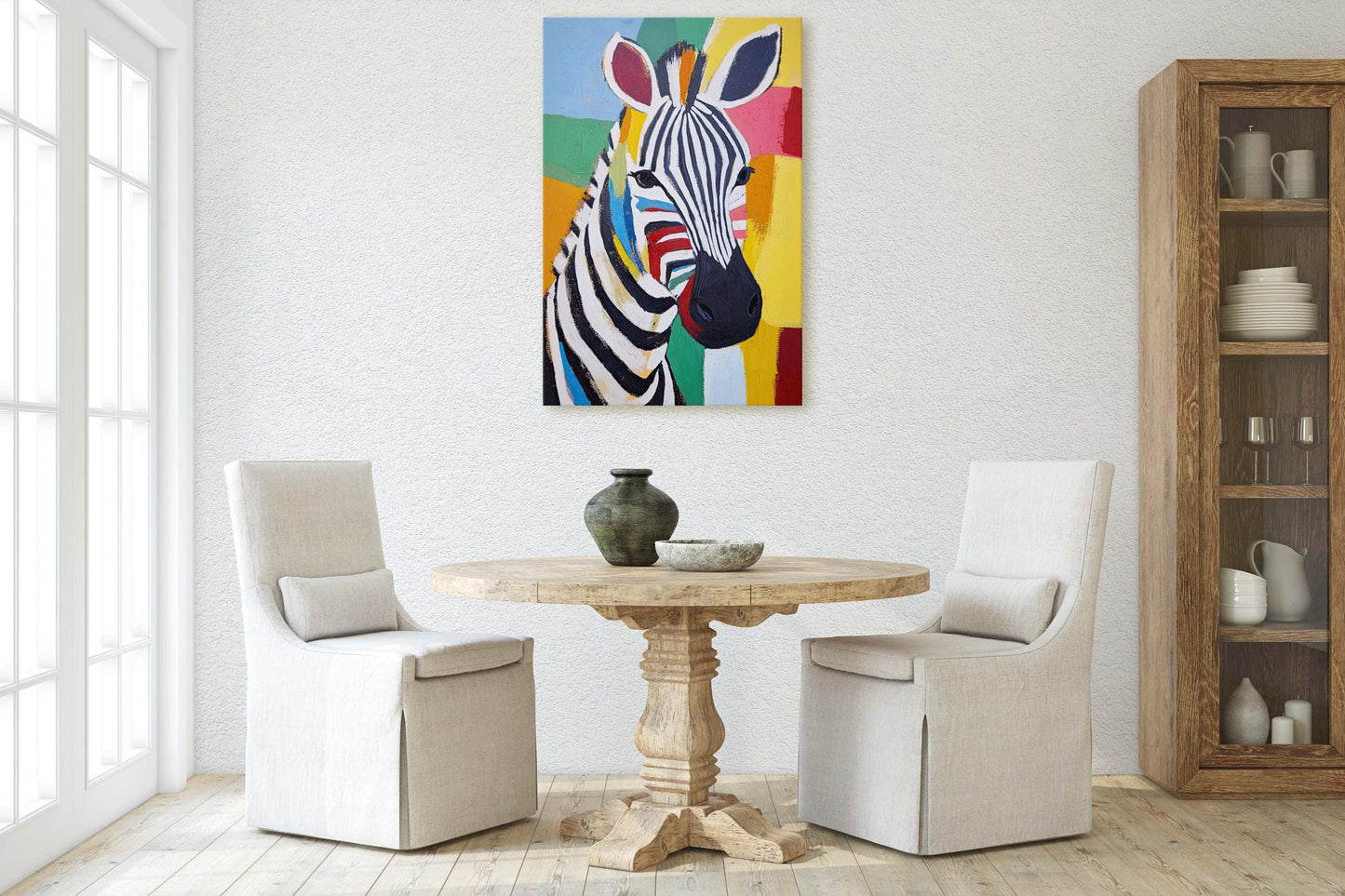Zebra Pop Art, Abstract Zebra Print, Matisse Inspired